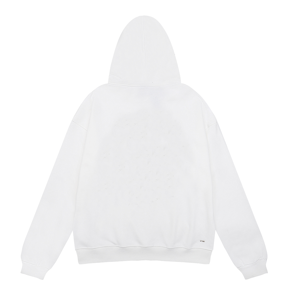 High-Quality Cotton Hoodie: Amiri Twilight Dragon Print, Black/White, Sizes S/M/L/XL (FH 9238, 2024) - 图片 3
