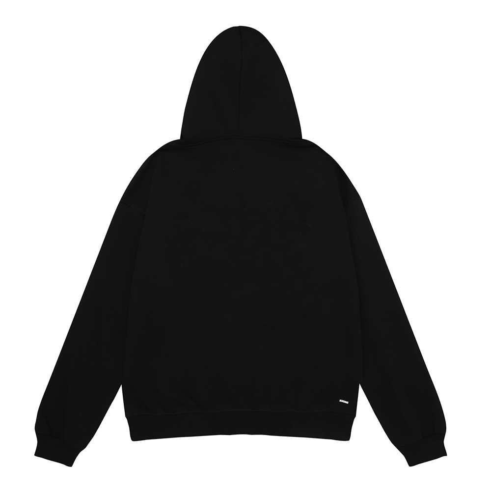 High-Quality Cotton Hoodie: Amiri Twilight Dragon Print, Black/White, Sizes S/M/L/XL (FH 9238, 2024) - 图片 5