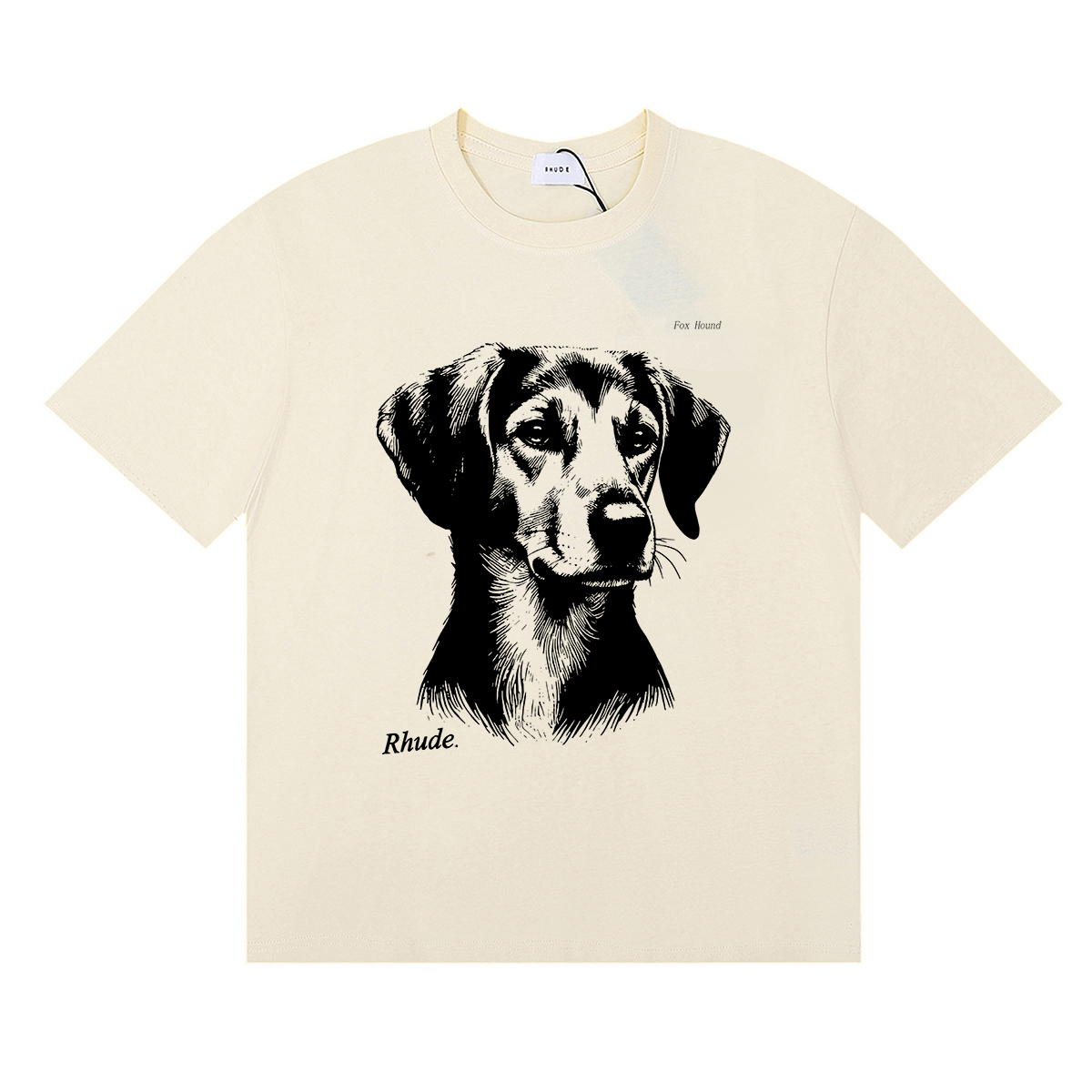 2024 New Rhude Foxhound Stamped High-Quality Cotton T-Shirts in Multiple Colors - 图片 2