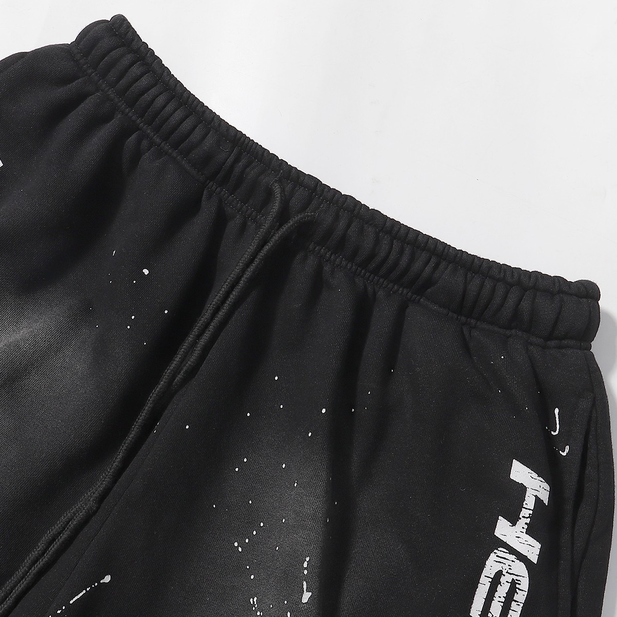 Hell Star 2024 Hand-Painted Blackwash Leisure Shorts in SM, L, XL Sizes - 图片 3