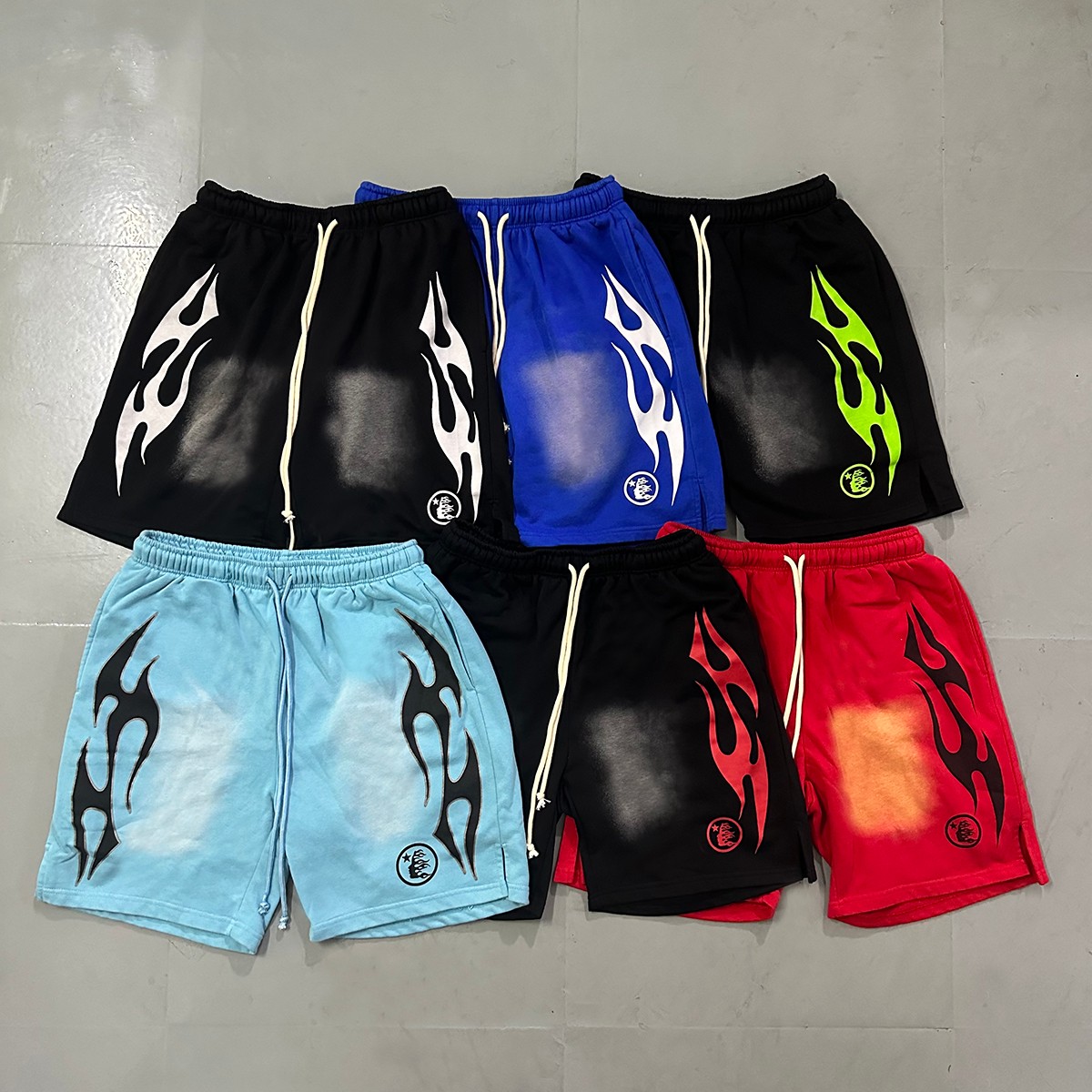 Hellstar Flame Shorts45: FH 2563, 2024 Collection in Various Colors and Sizes - 图片 8