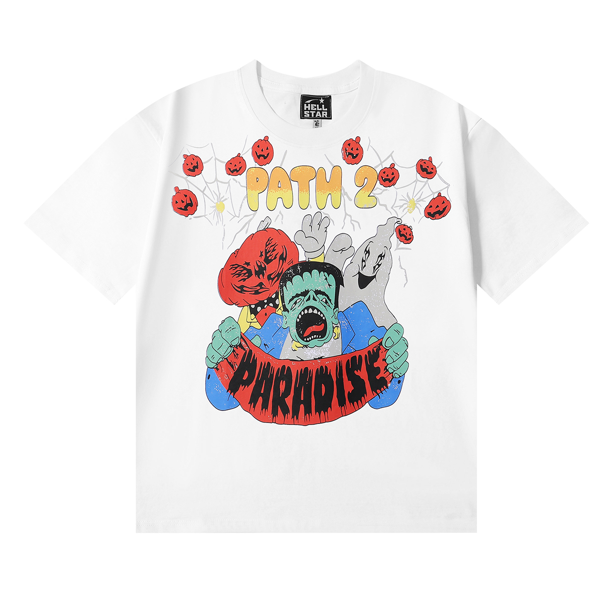 Hellstar Foreign Trade T-shirts in Black and White, Sizes SM to XL - 图片 2