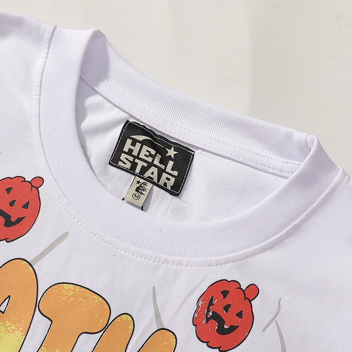 Hellstar Foreign Trade T-shirts in Black and White, Sizes SM to XL - 图片 6