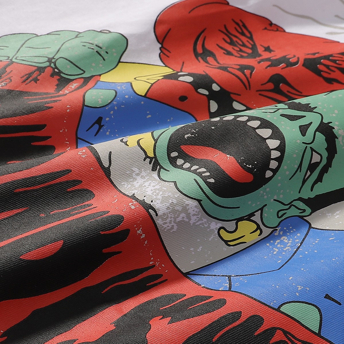 Hellstar Foreign Trade T-shirts in Black and White, Sizes SM to XL - 图片 7