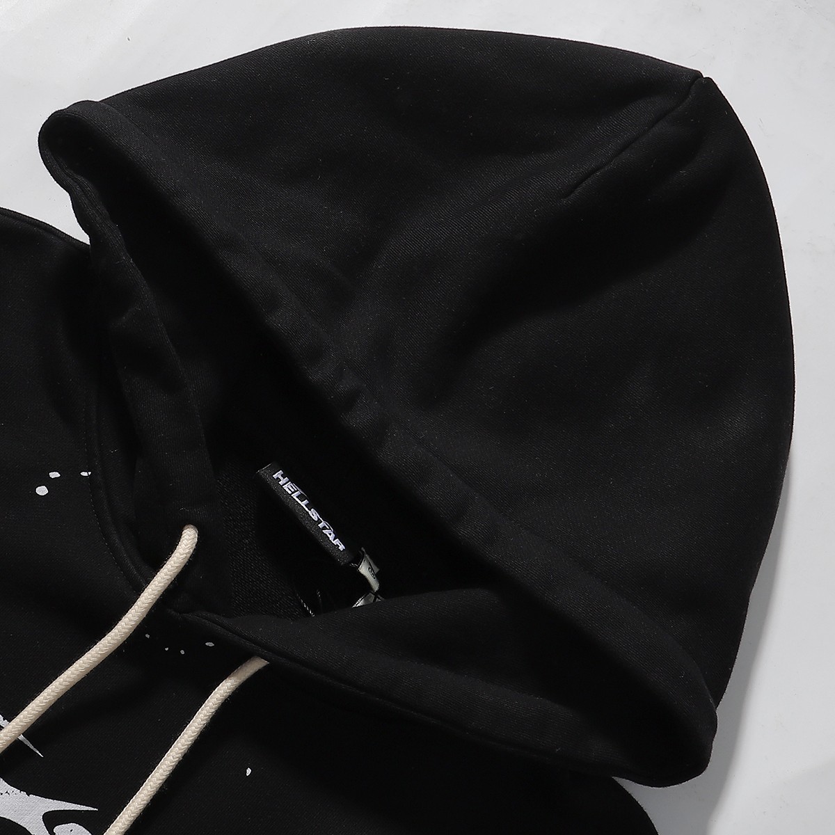 Hellstar Star Cotton Hoodie with Ink-Painted Design in Blackwashing, Sizes SM-XL - 图片 4