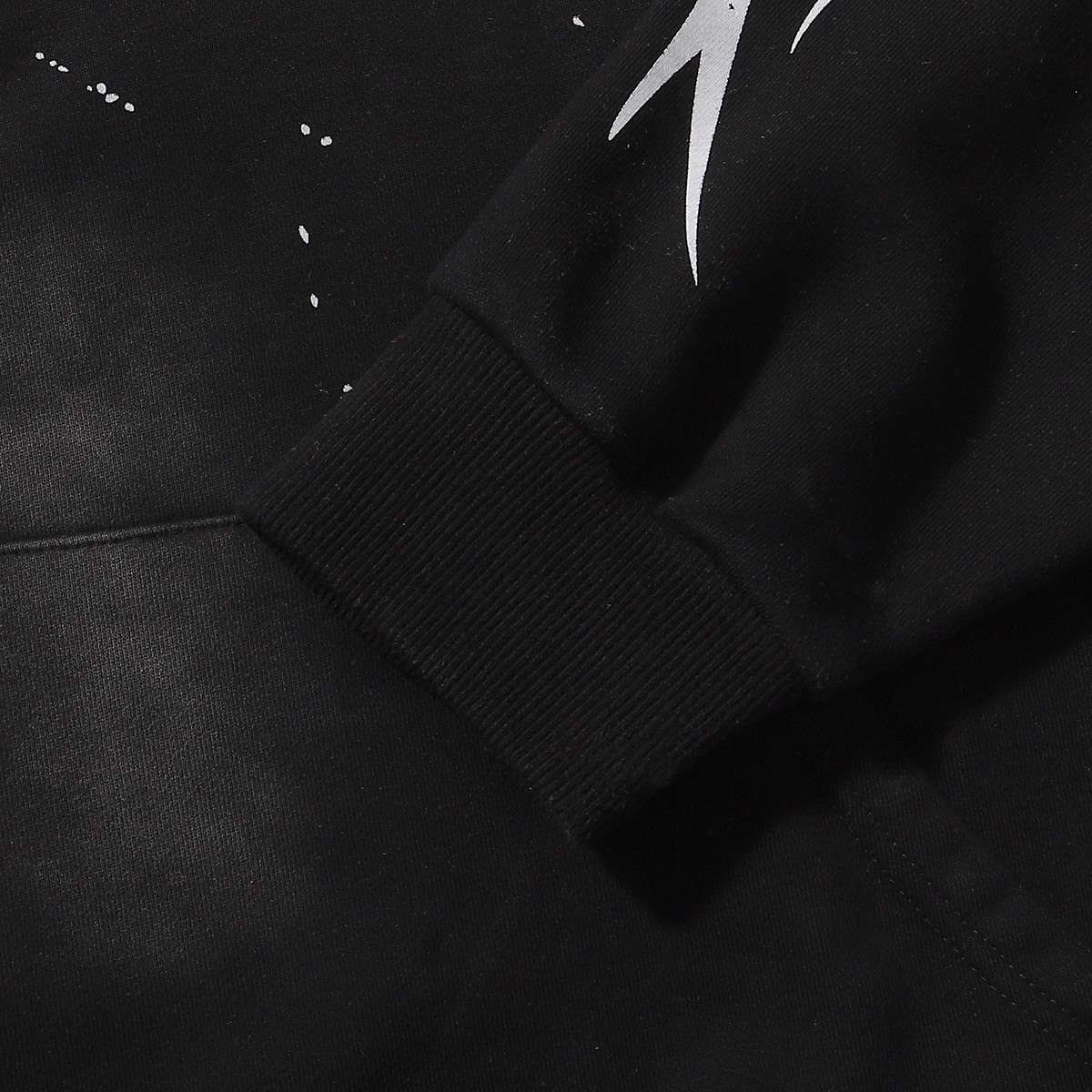 Hellstar Star Cotton Hoodie with Ink-Painted Design in Blackwashing, Sizes SM-XL - 图片 7