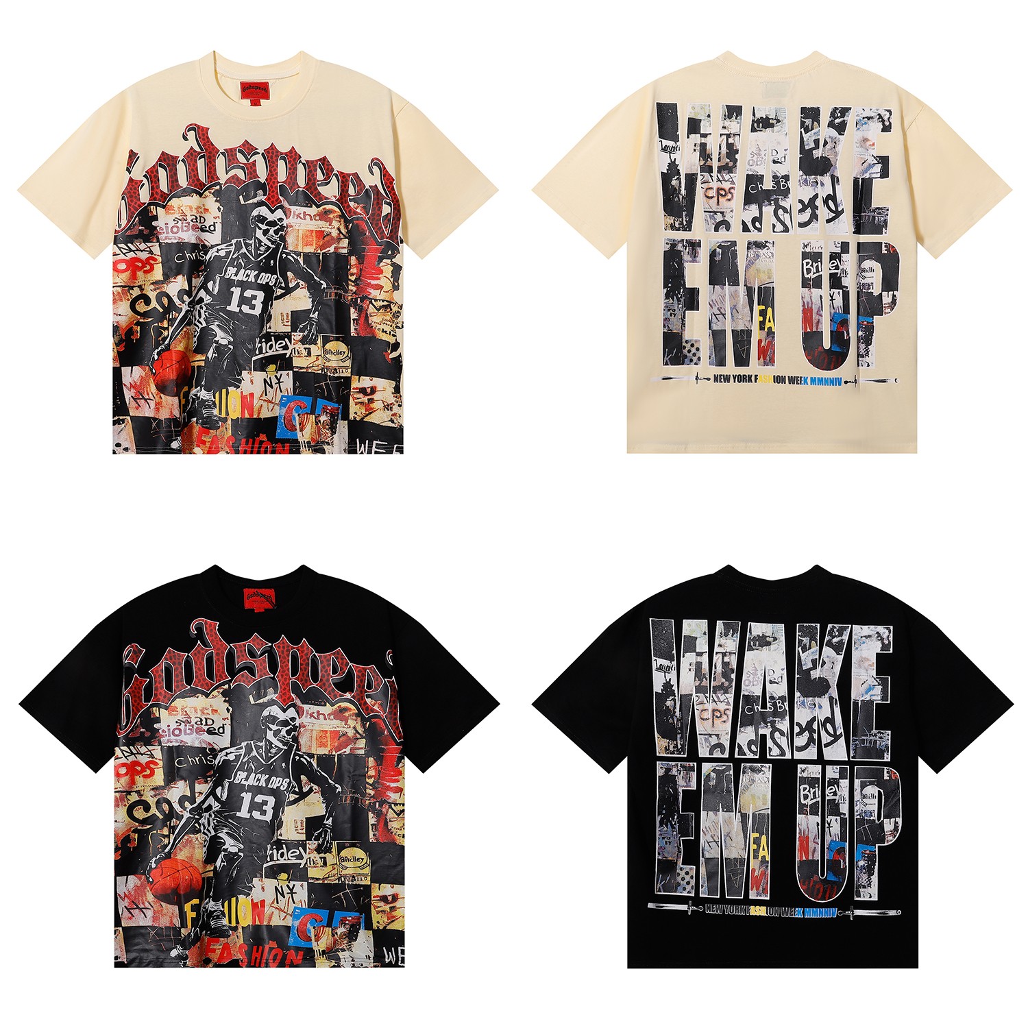 编号7055，美潮Godspeed篮球13号运动员海报印花高品质双纱纯...