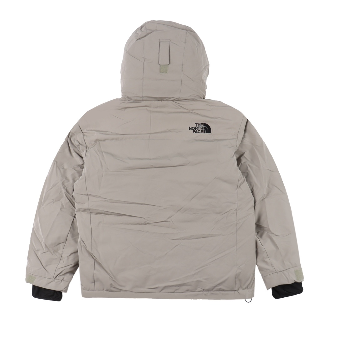 THE NORTH FACE/北面TNF 多口袋工装连帽羽绒服 灰色 填充国标80白鹅绒