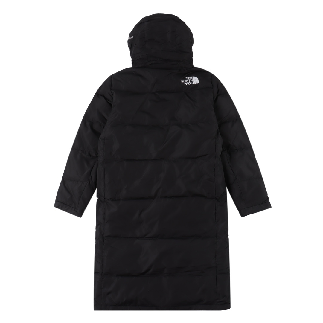 THE NORTH FACE/北面TNF 长款连帽羽绒服 进口barudan/百灵达绣花机定制万针电绣