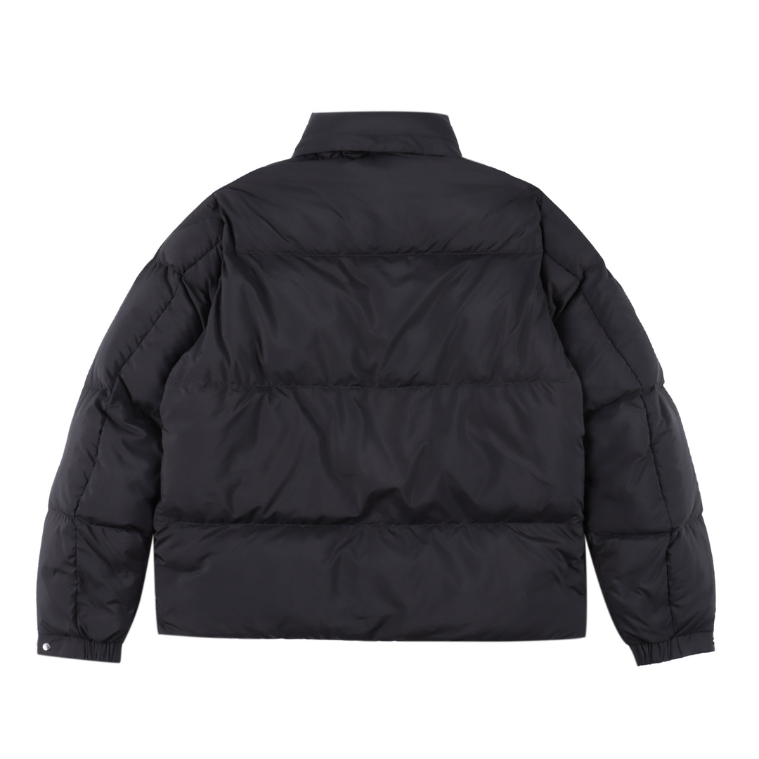 MONCLER/蒙口MC Besbre皮革标识拉链羽绒服