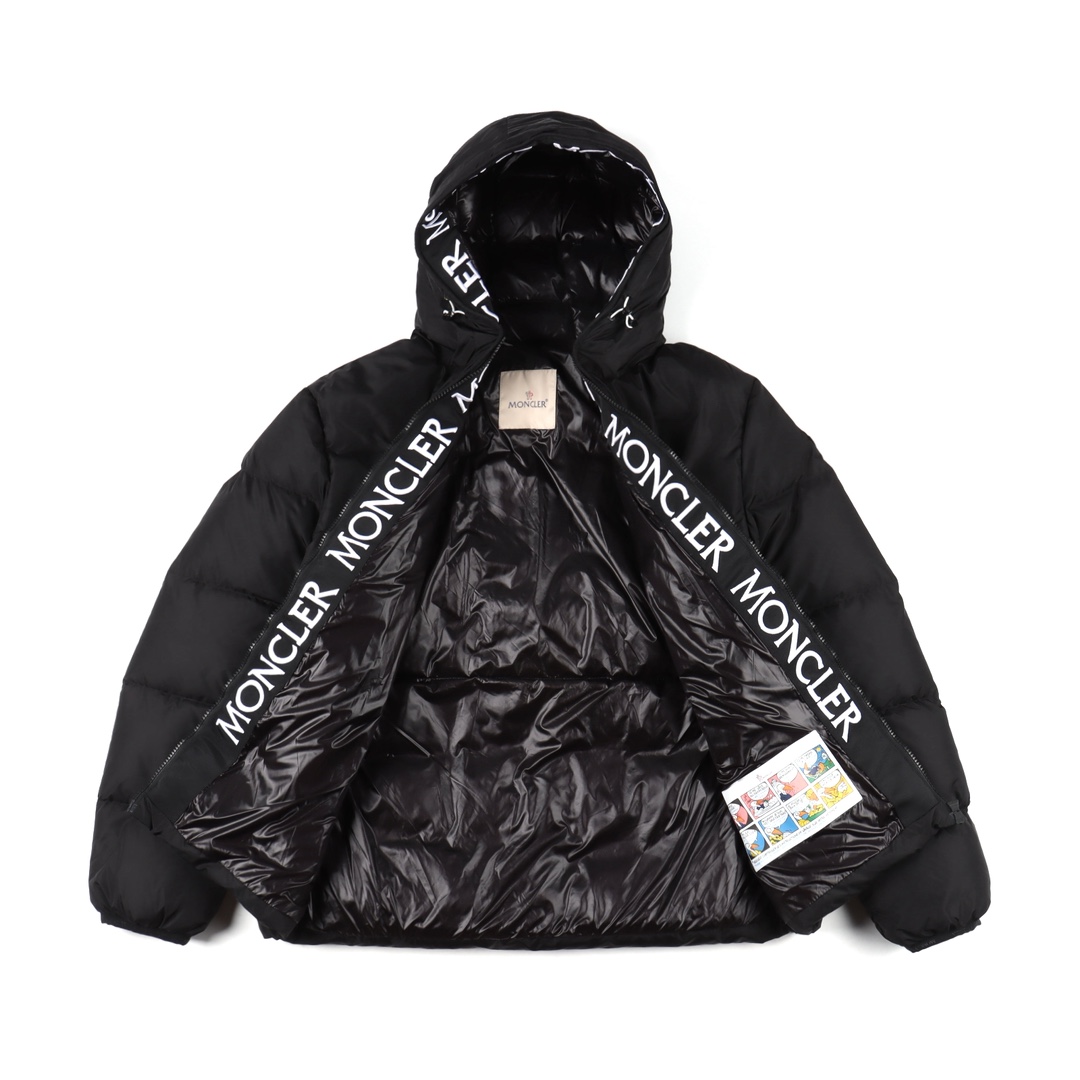 ONCLER/蒙口 内里门襟刺绣字母logo羽绒服21新款潮流连帽羽绒服