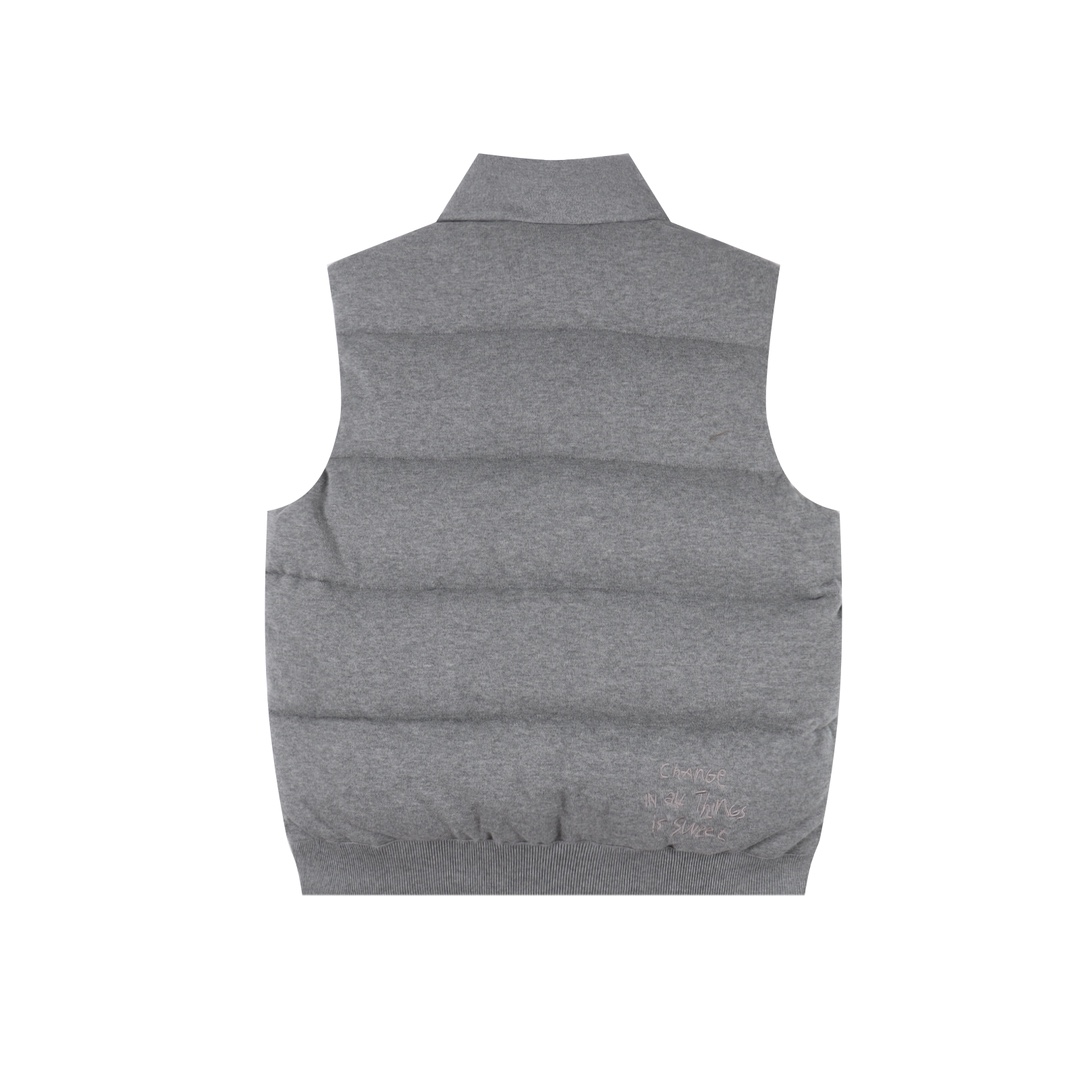 MONCLER 藤原浩新款联名女款马甲 90白鸭绒 面料柔顺 版型超正 格雷系穿搭灰色系马甲