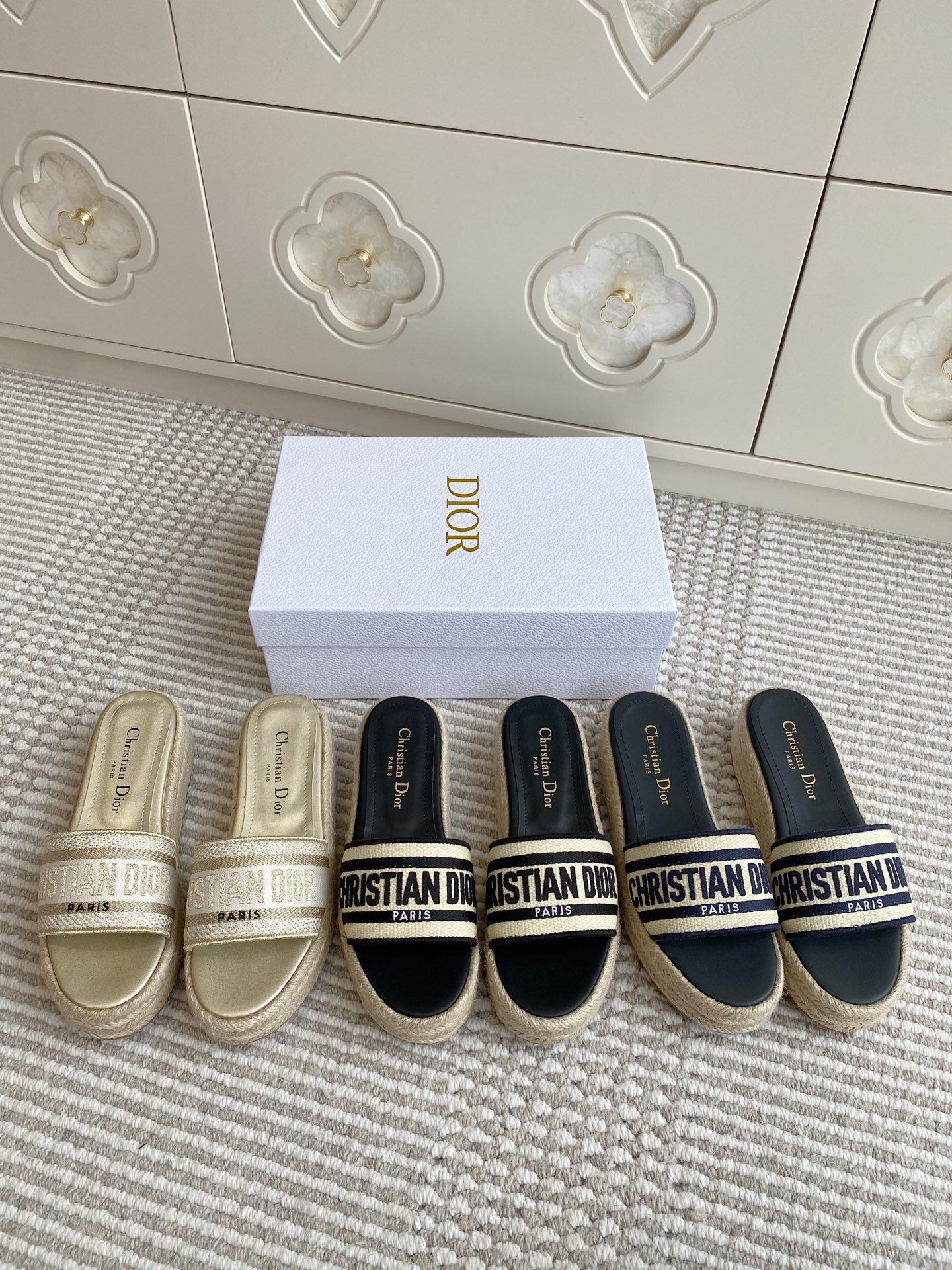 NO:388054,Dior·Hex-string thick-soled slippers·35-41,Slippers,dior,slippers19860909Dior·麻绳厚底拖鞋·35-41,拖鞋,dior,slippers,Women's Shoes