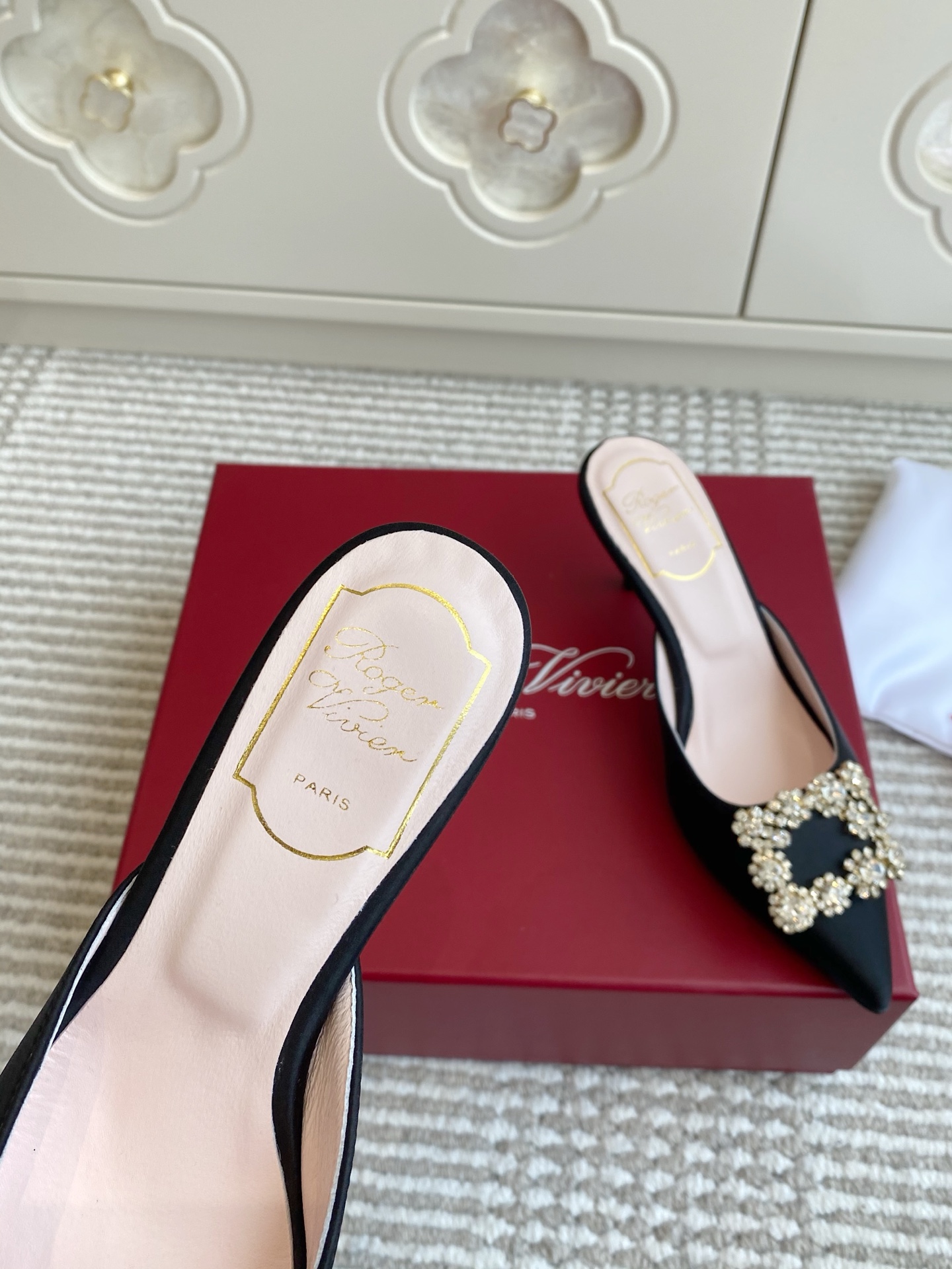 Efflorescence Muller Silk Slippers – Elegant Handmade Shoes for Important Events - 图片 7
