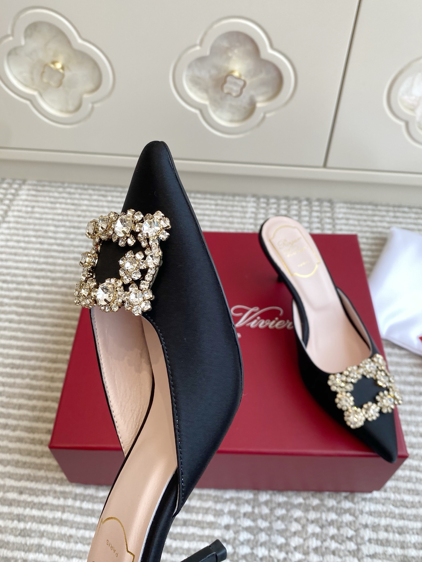 Efflorescence Muller Silk Slippers – Elegant Handmade Shoes for Important Events - 图片 5