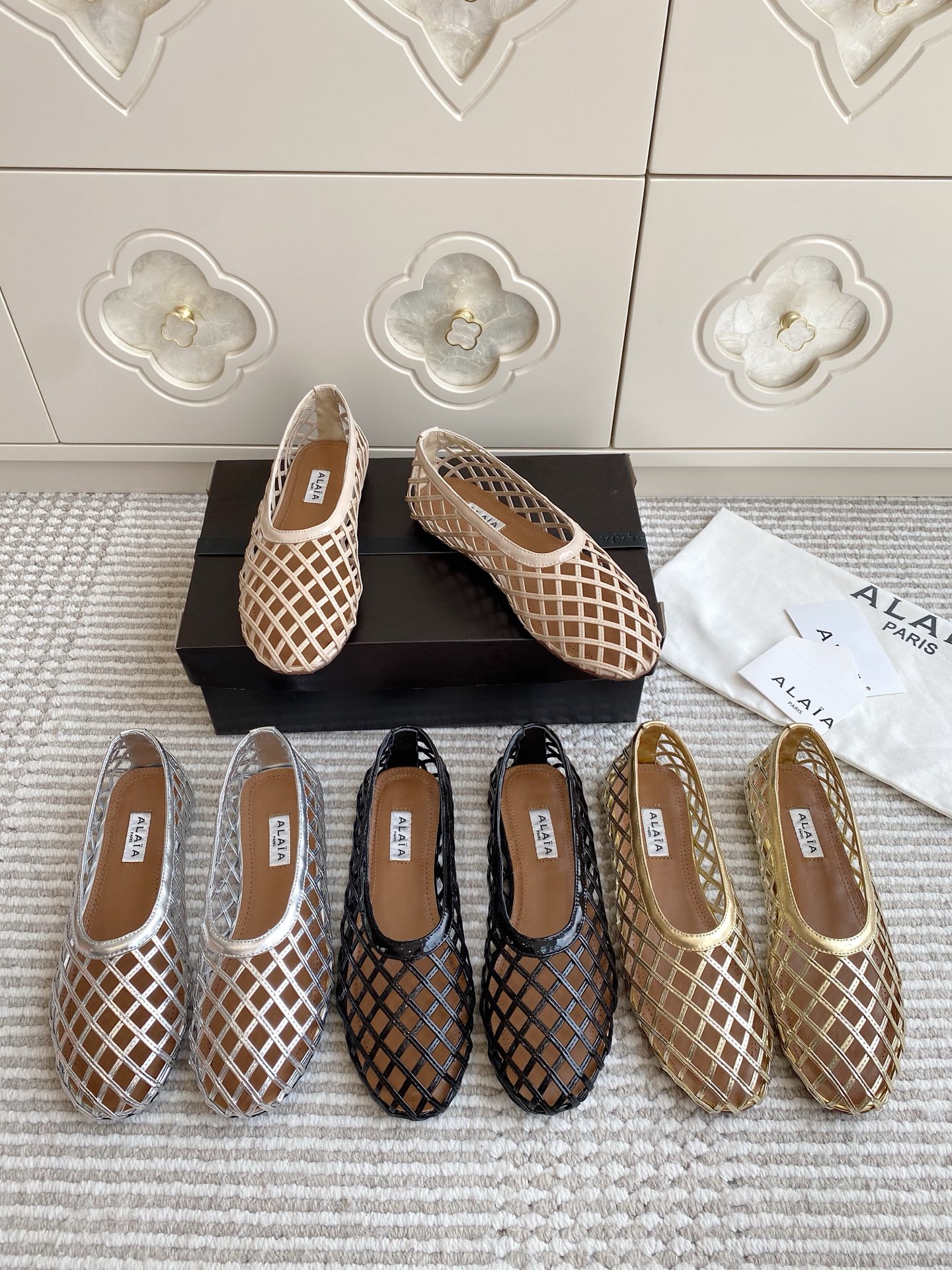 NO:445496,Alaia·Hollowing Fishnet Single Shoes Loafers·35-42, Sandals, alaia, loafers, sandals19860909Alaia·镂空渔网单鞋乐福鞋·35-42,凉鞋,alaia,loafers,sandals,Women's Shoes