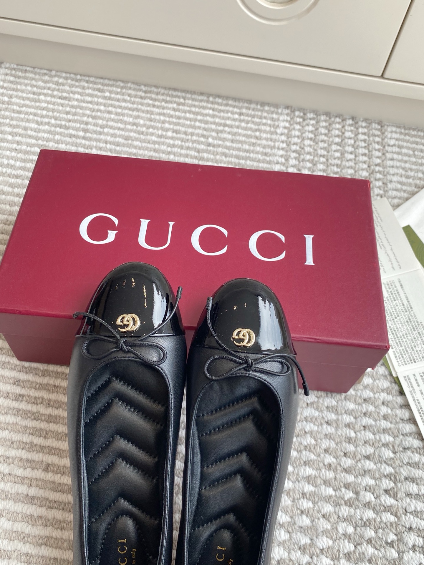 Stylish Custom-Made Ballet Shoes with Gold Double-G Fittings – Batch 696 - 图片 7