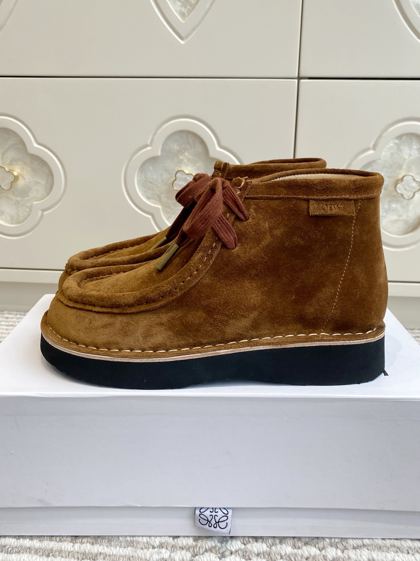 “Round-Head Lovers Derby Shoes: Cow-Skin, Mokasin Tips, Comfortable Fit, Sizes 35-45” - 图片 2