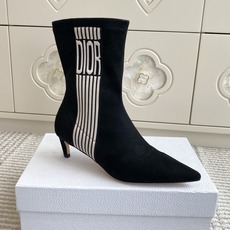 Dior 迪奥〰️秋冬新款🆕Optical-D刺绣织带弹力高筒靴 瘦腿女靴 ✔️明星同款CD字母logo立体刺绣提花Gr Dior 迪奥〰️秋冬新款🆕Optical-D刺绣织带弹力高筒靴 瘦腿女靴 ✔️明星同款CD字母logo立体刺绣提花Gr