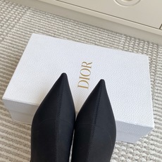 Dior 迪奥〰️秋冬新款🆕Optical-D刺绣织带弹力高筒靴 瘦腿女靴 ✔️明星同款CD字母logo立体刺绣提花Gr Dior 迪奥〰️秋冬新款🆕Optical-D刺绣织带弹力高筒靴 瘦腿女靴 ✔️明星同款CD字母logo立体刺绣提花Gr