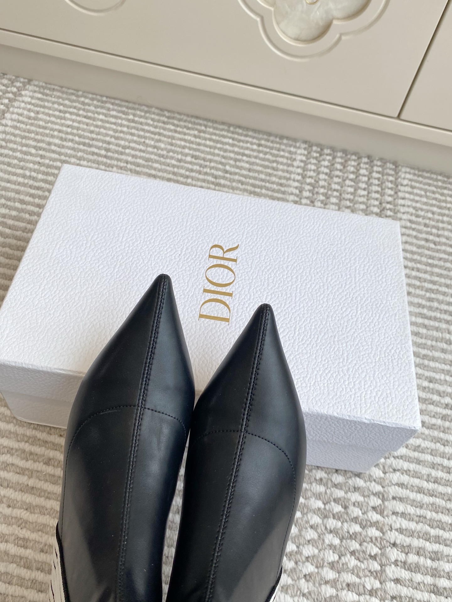 Dior 迪奥〰️秋冬新款🆕Optical-D刺绣织带弹力高筒靴 瘦腿女靴 ✔️明星同款CD字母logo立体刺绣提花Gr Dior 迪奥〰️秋冬新款🆕Optical-D刺绣织带弹力高筒靴 瘦腿女靴 ✔️明星同款CD字母logo立体刺绣提花Gr