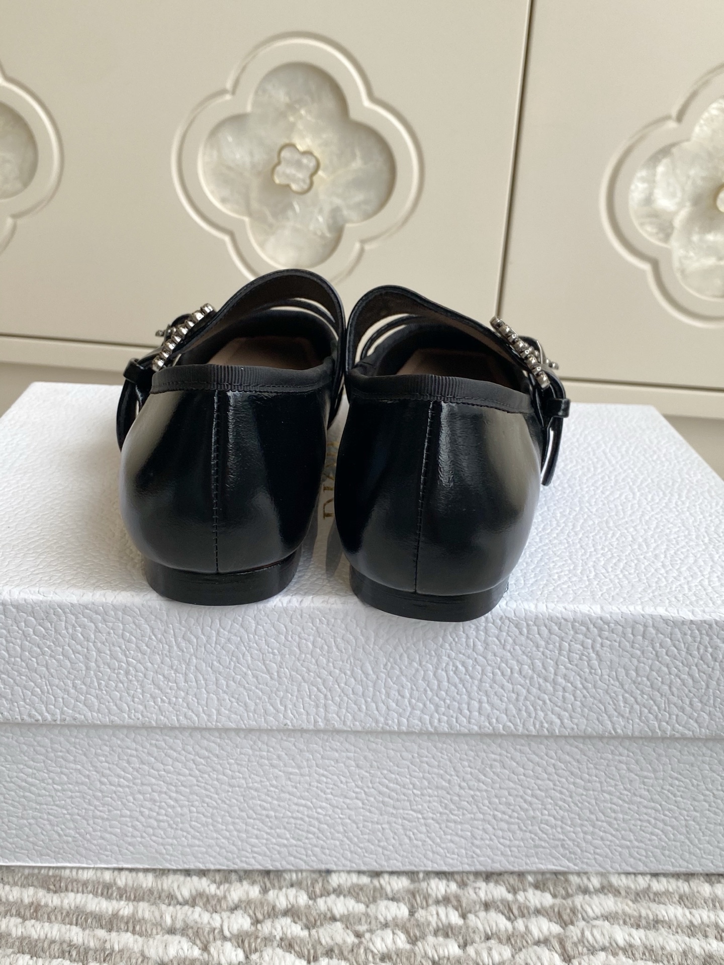 Dior D-New Ballet Black Leather Mary Jane Flats with Buckle Detail 9 i1759691177988 9361 0 7