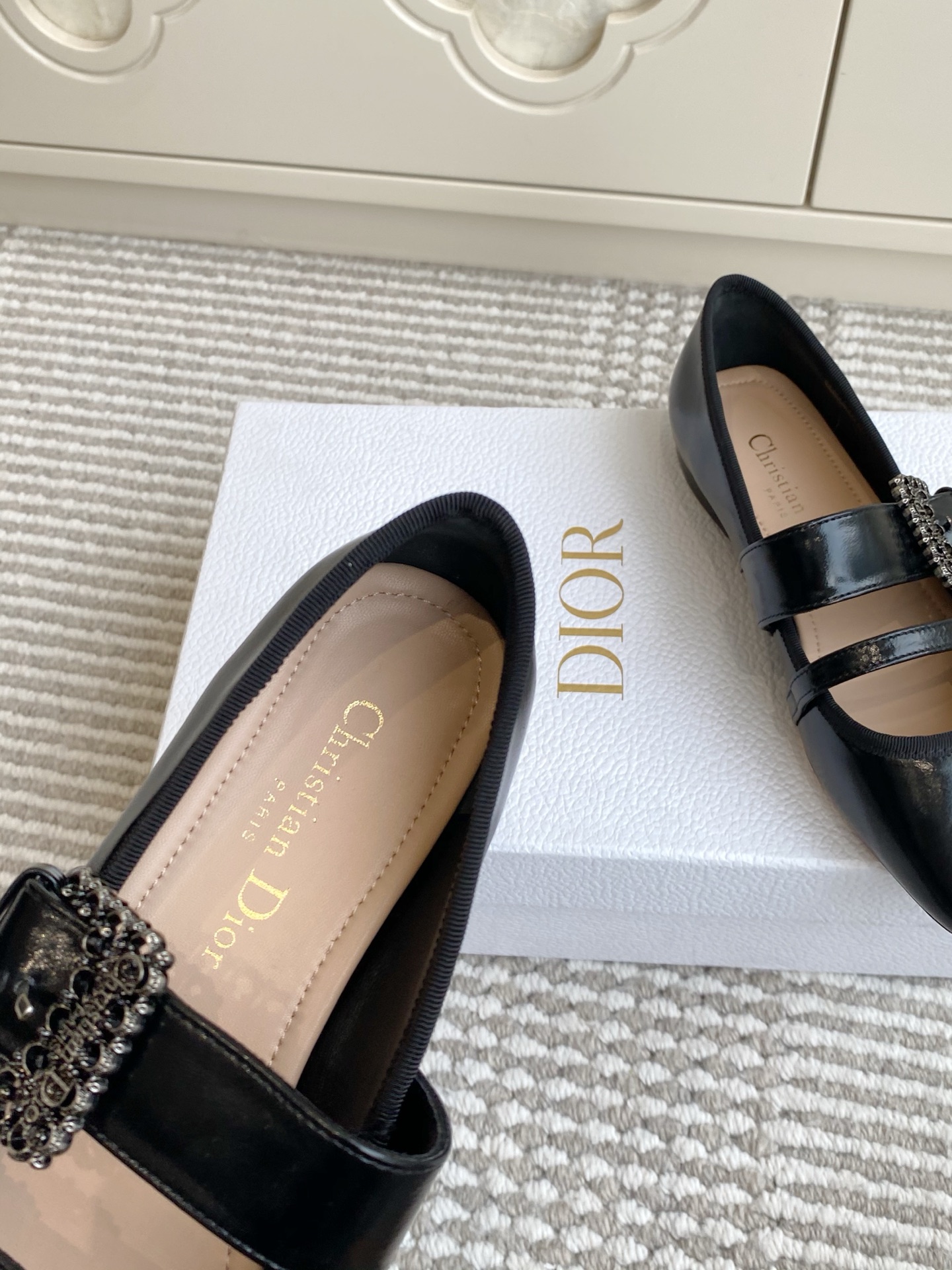 Dior D-New Ballet Black Leather Mary Jane Flats with Buckle Detail 8 i1759691177991 5370 0 6