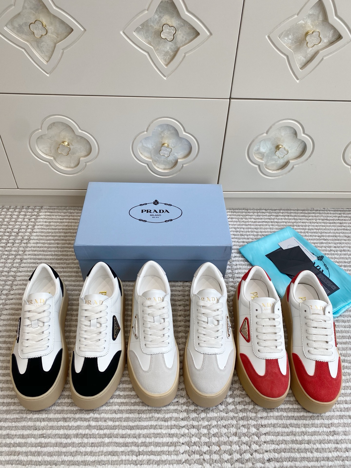 NO:645588,rada·Thick-soled color-blocked sneakers·35-41, casual shoes/sneakers, prada, sneakers19860909rada·厚底拼色运动鞋·35-41,休闲鞋/运动鞋,prada,sneakers,Women's Shoes