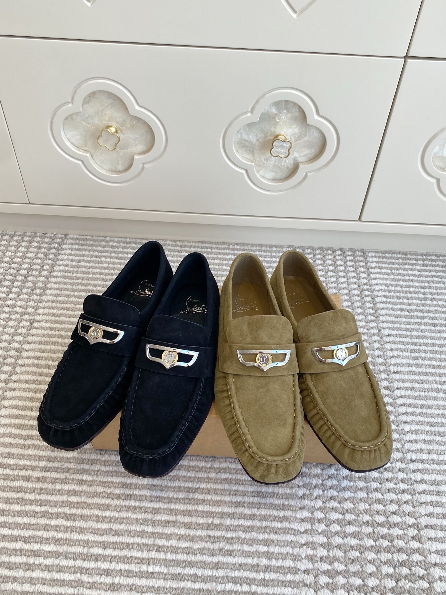 NO:723122,CL · red sole shoes · suede loafers · 35-41, loafers, christian louboutin, loafers, chamois leather19860909CL·红底鞋·麂皮乐福鞋·35-41,乐福鞋,christian louboutin,loafers,chamois leather,Women's Shoes