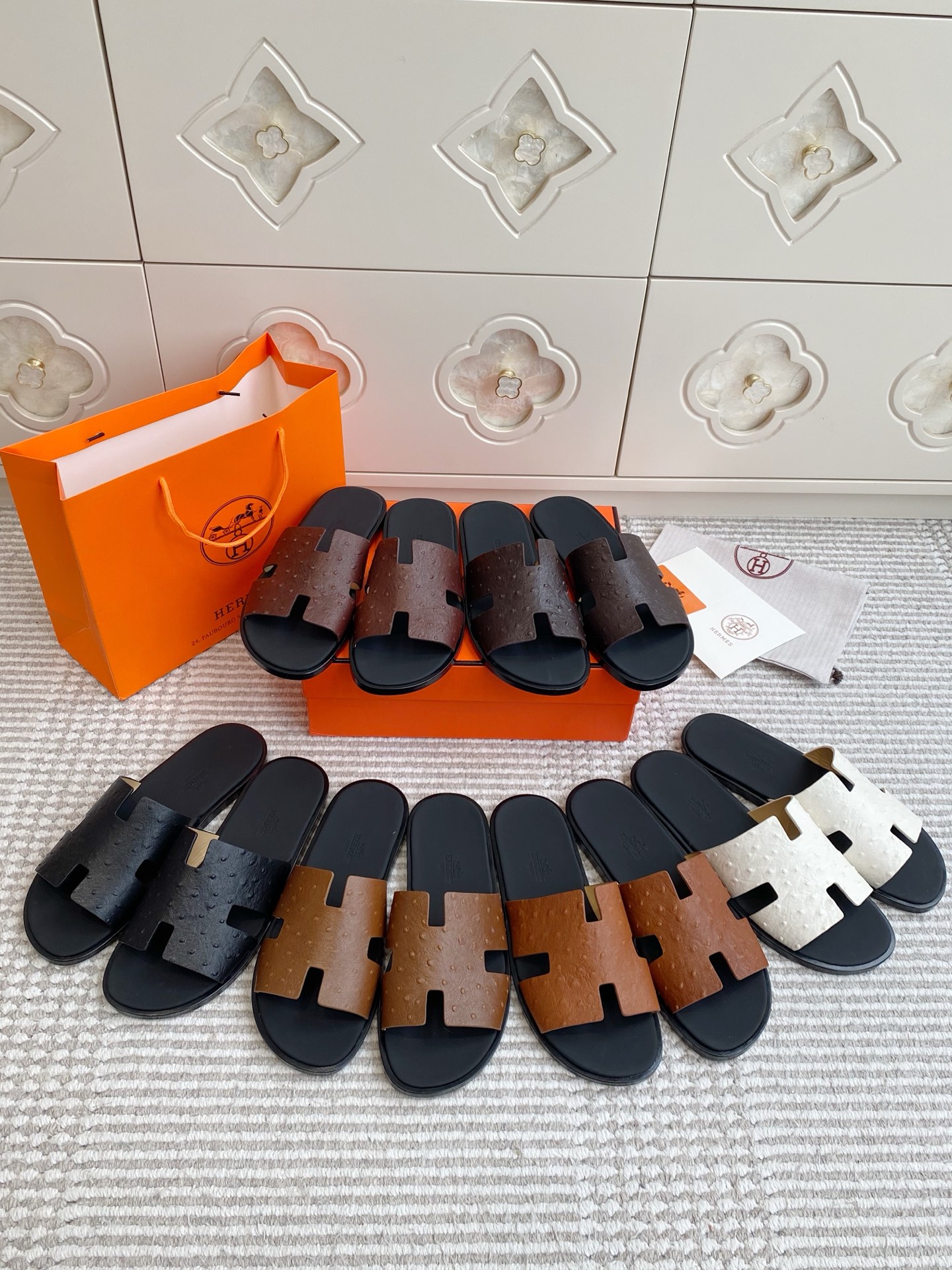 NO:789995,Ostrich grain leather, slippers, slippers, cowhide19860909鸵鸟纹牛皮,拖鞋,slippers,cowhide,Women's Shoes
