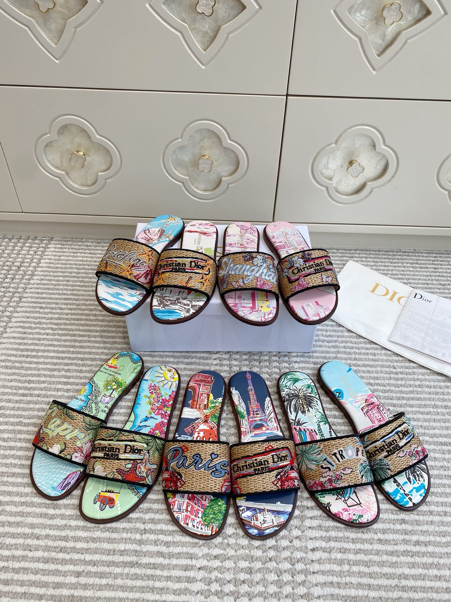 NO:924036,Dior·city print sandals,slippers,dior,slippers19860909Dior·城市印花凉拖,拖鞋,dior,slippers,Women's Shoes
