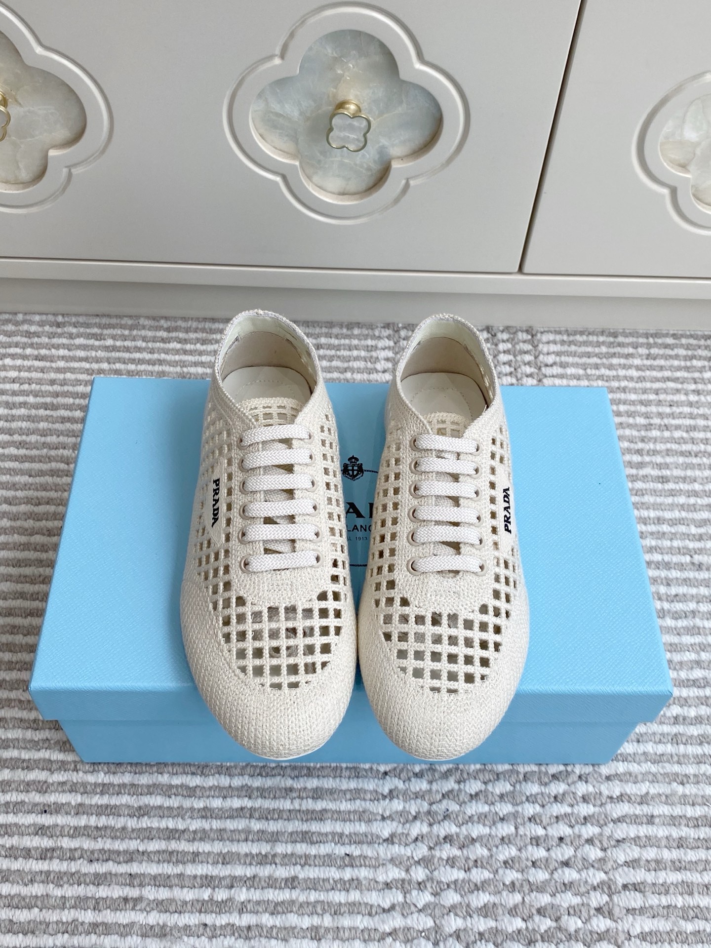 프라다 램스킨 발레리나 플랫 레플리카 41816