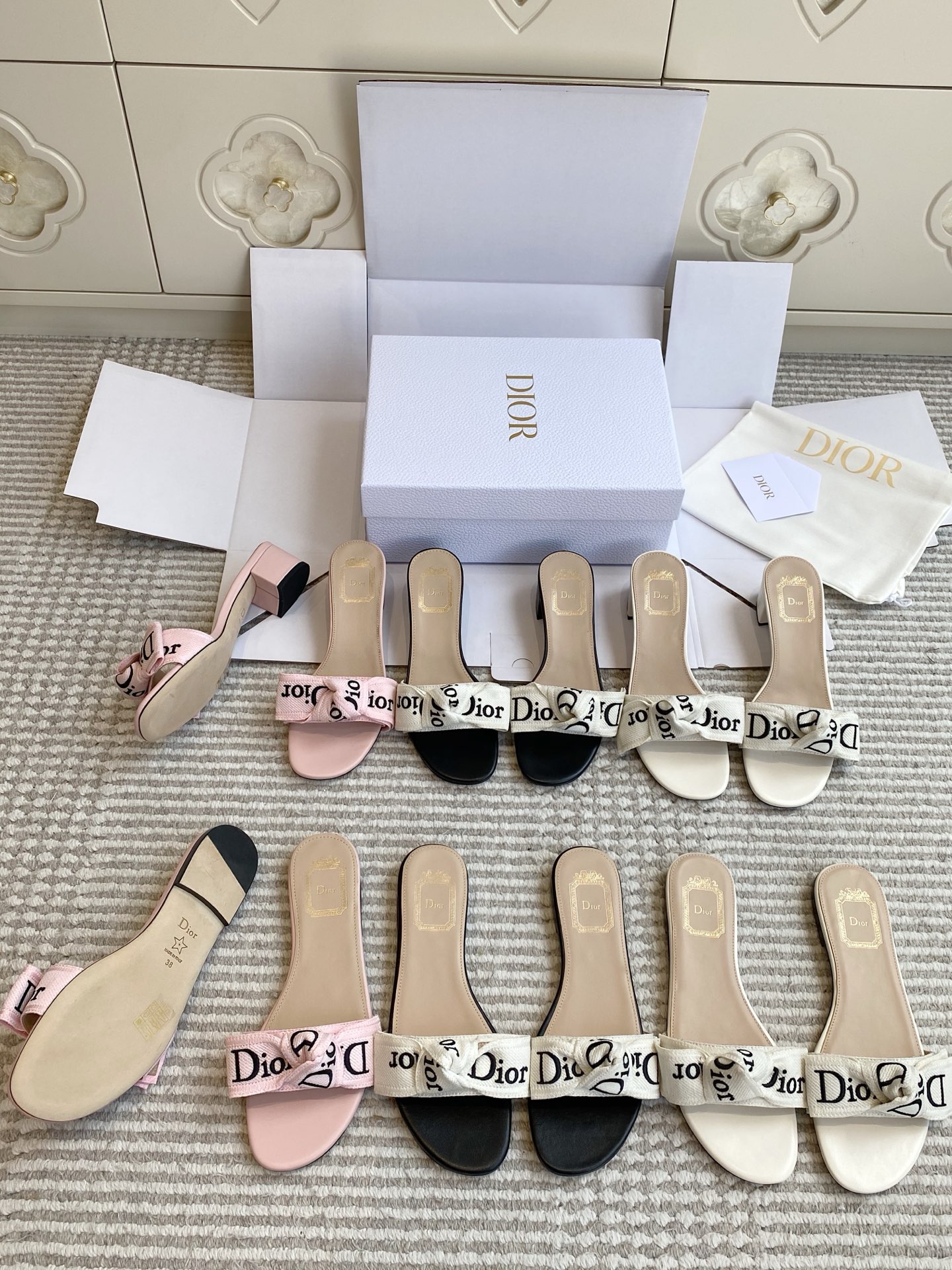 NO:924023,DIOR J'Adior large bow sandals, slippers, dior, slippers19860909DIOR J'Adior 大蝴蝶结凉拖鞋,拖鞋,dior,slippers,Women's Shoes