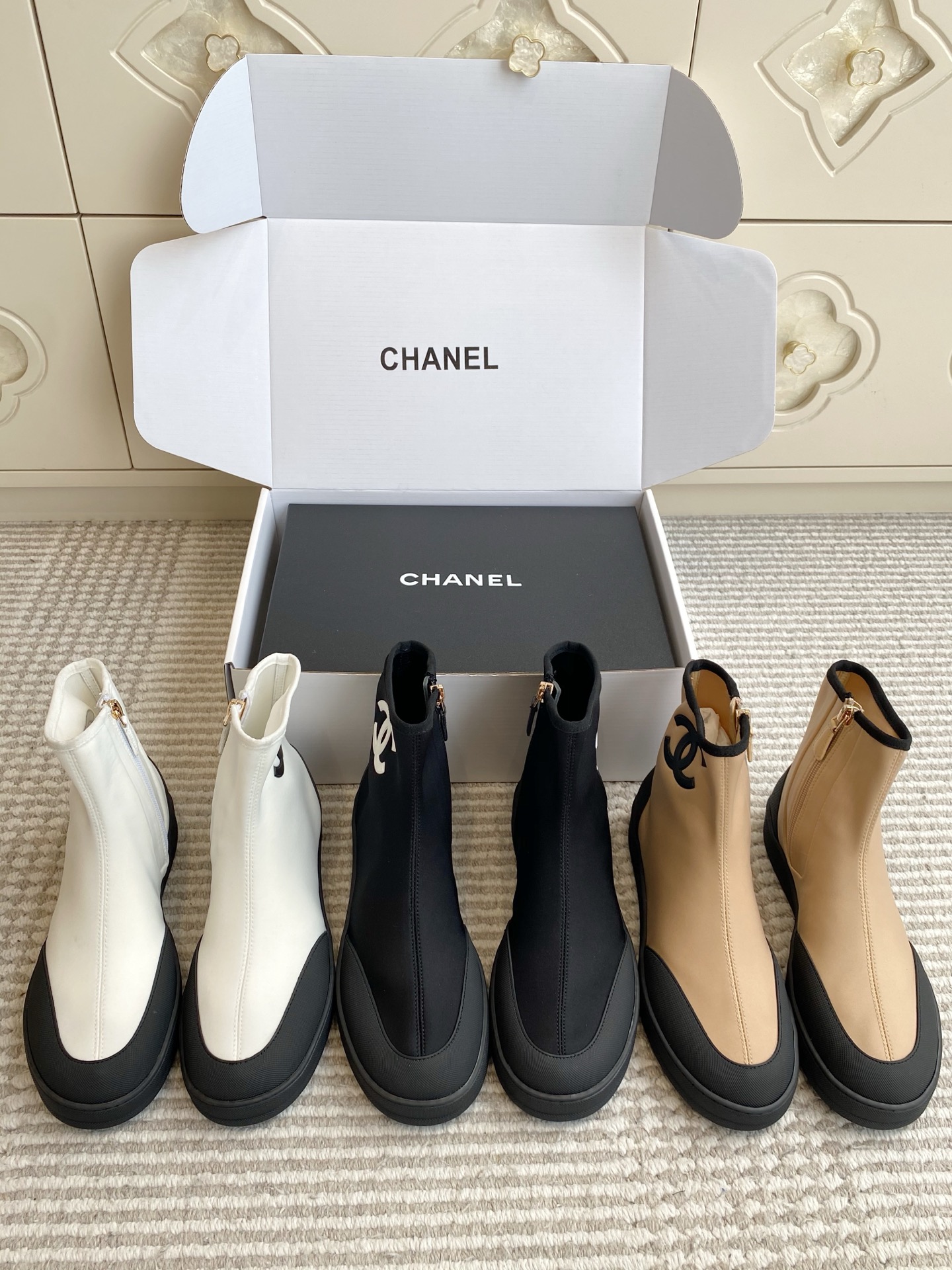 NO:923929,CHANEL Coco Beach series elastic short boots, boots, chanel, boots19860909CHANEL Coco Beach 系列弹力短靴,靴子,chanel,boots,Women's Shoes