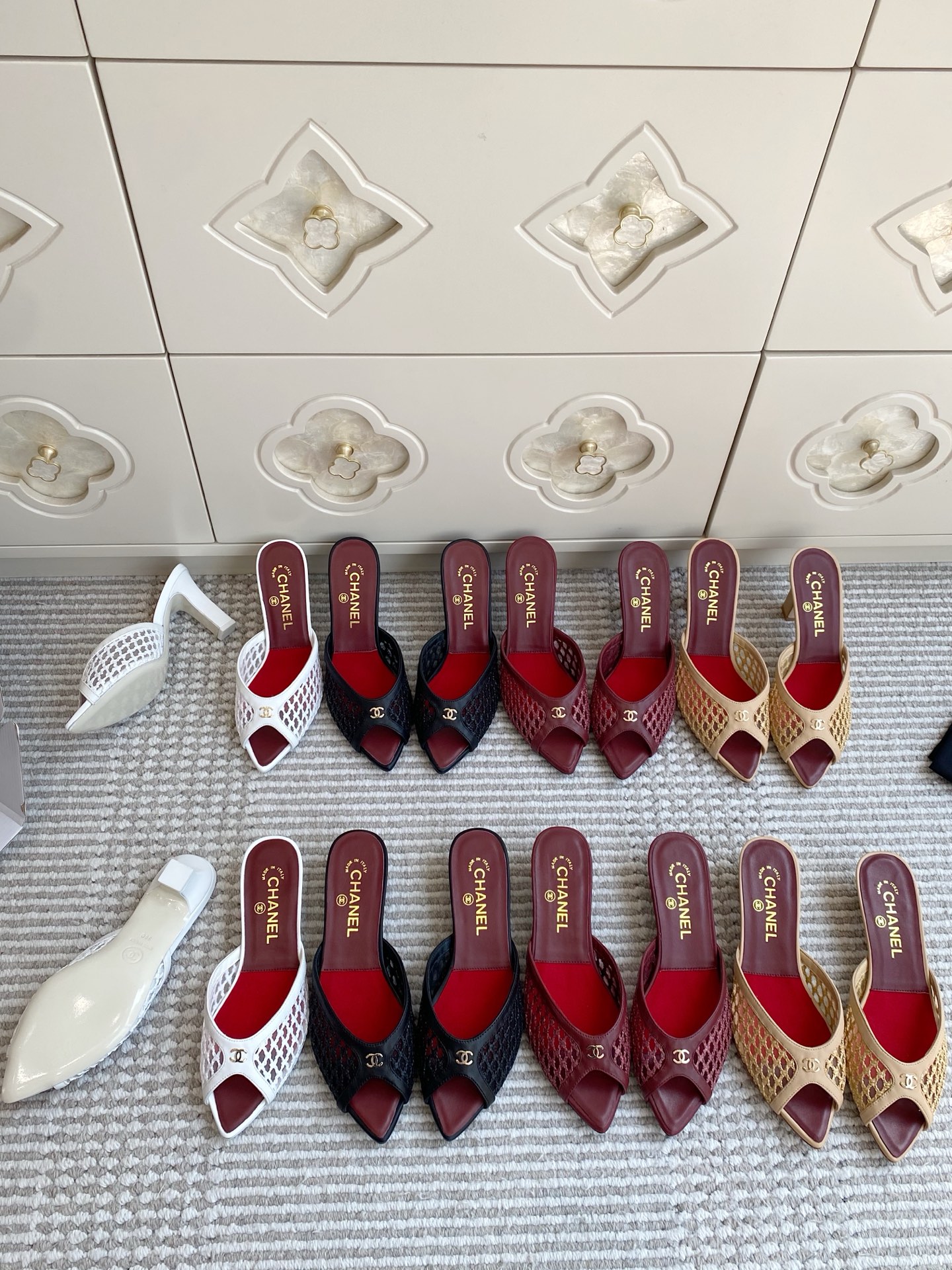 NO:923906,Chanel·woven mules slippers (glossy), high heels slippers, chanel, high heels, slippers19860909Chanel·编织穆勒拖鞋（光面）,高跟鞋拖鞋,chanel,high heels,slippers,Women's Shoes