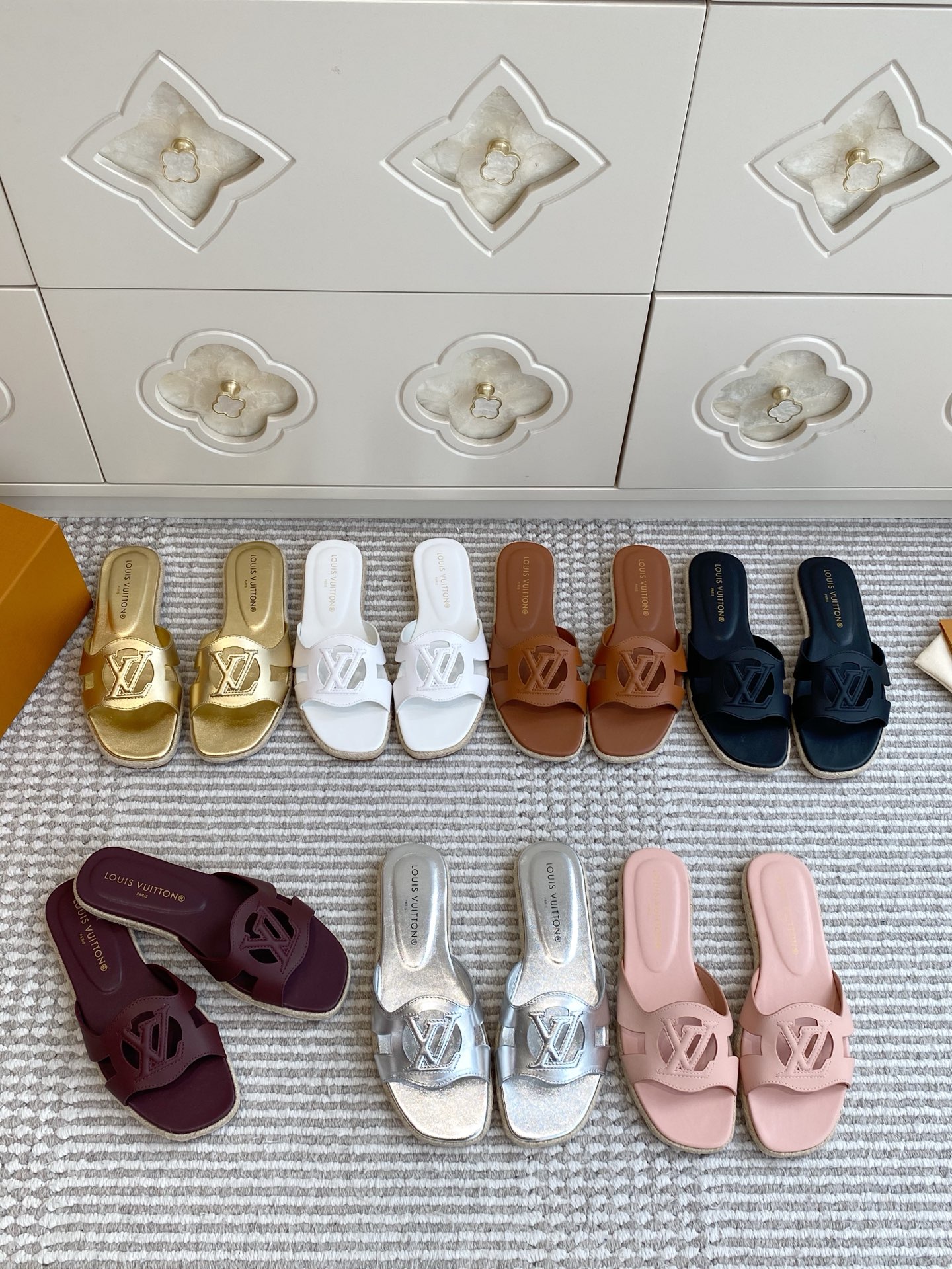 NO:923835,Lv·Hemp rope bottom hollow slippers, slippers, louis vuitton, slippers19860909Lv·麻绳底镂空拖鞋,拖鞋,louis vuitton,slippers,Women's Shoes
