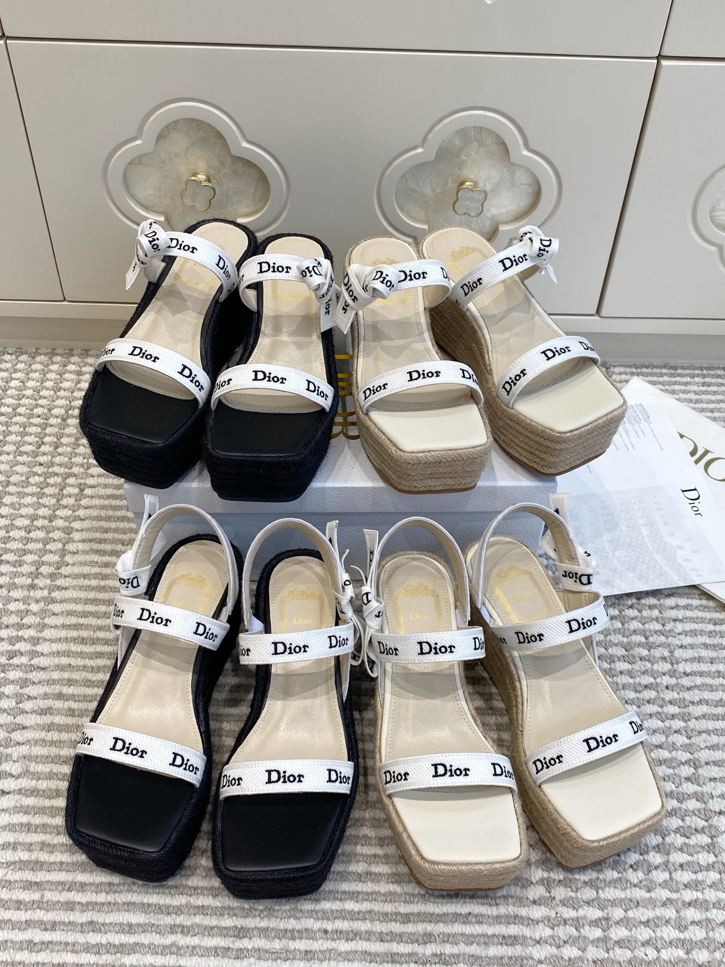 NO:923786,Dior J'Adior webbed wedge sandals, slippers, sandals, dior, sandals, slippers19860909Dior J'Adior 织带坡跟凉拖鞋,拖鞋凉鞋,dior,sandals,slippers,Women's Shoes