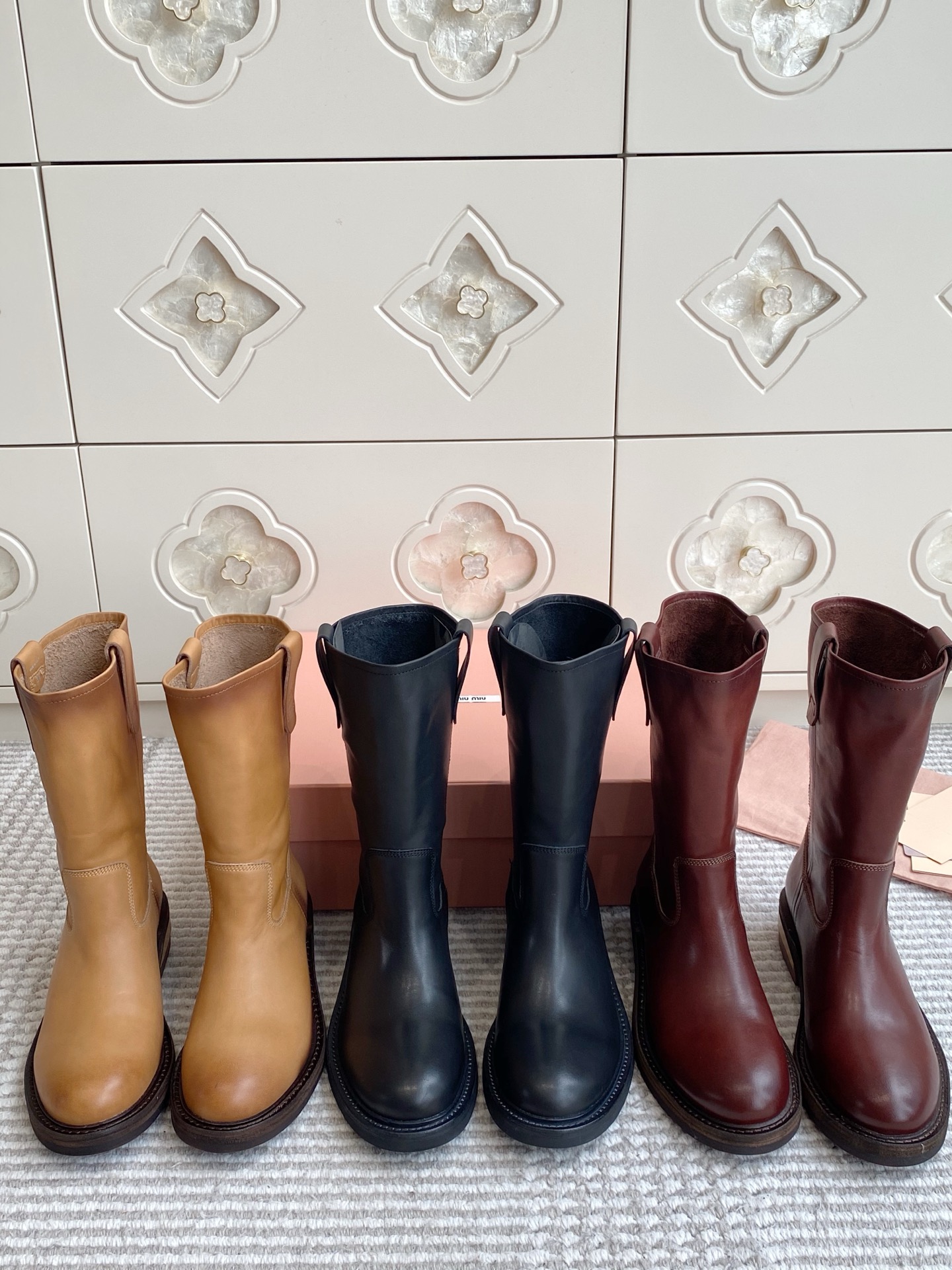 NO:923271,Miumiu·Retro Rider Boots·Pile boots,boots,miumiu,boots19860909Miumiu·复古骑士靴·堆堆靴,靴子,miumiu,boots,Women's Shoes