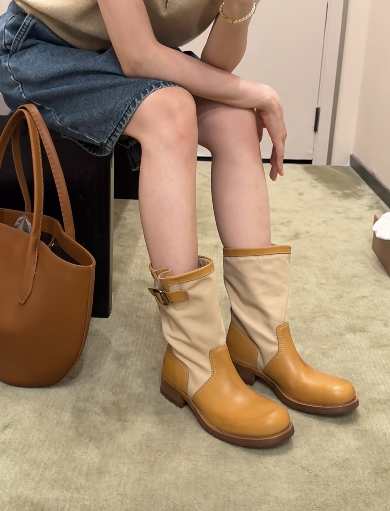 NO:957050,Retro modern mid-calf boots, boots, boots19860909复古摩登中筒靴,靴子,boots,Women's Shoes