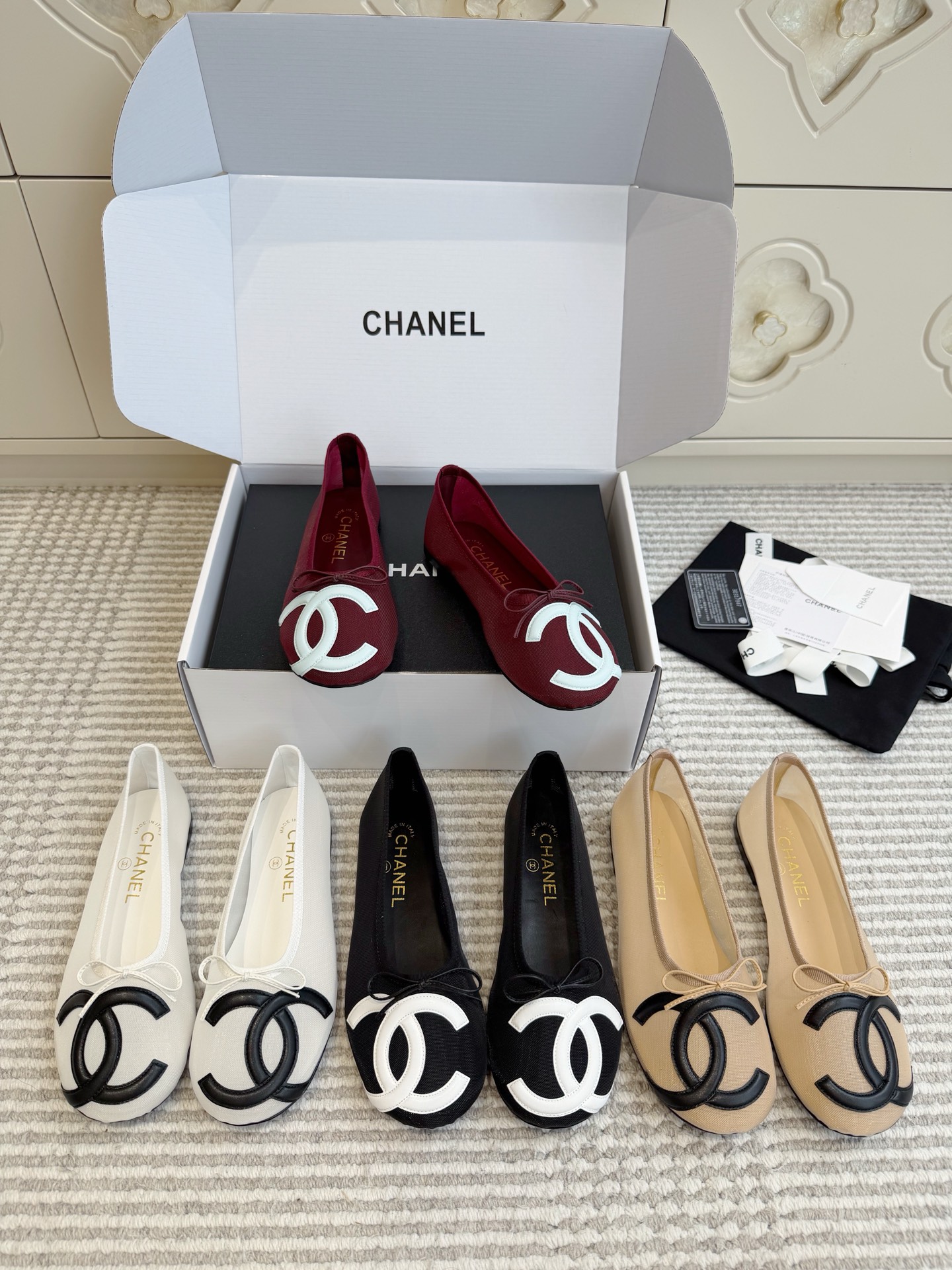 NO:956963,Chanel·Mesh ballet flat shoes, shoes, chanel19860909Chanel·网纱芭蕾平底单鞋,单鞋,chanel,Women's Shoes