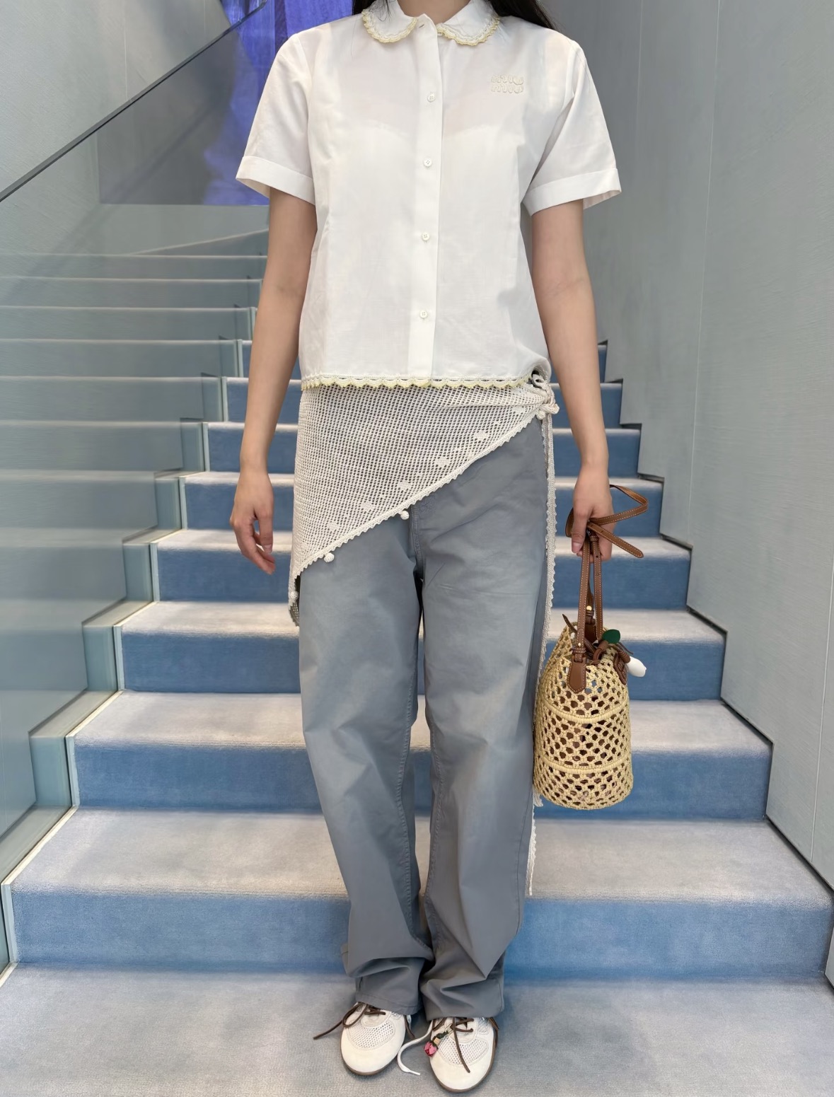 미우미우 여성 반팔 101665 Miu Miu T Shirt