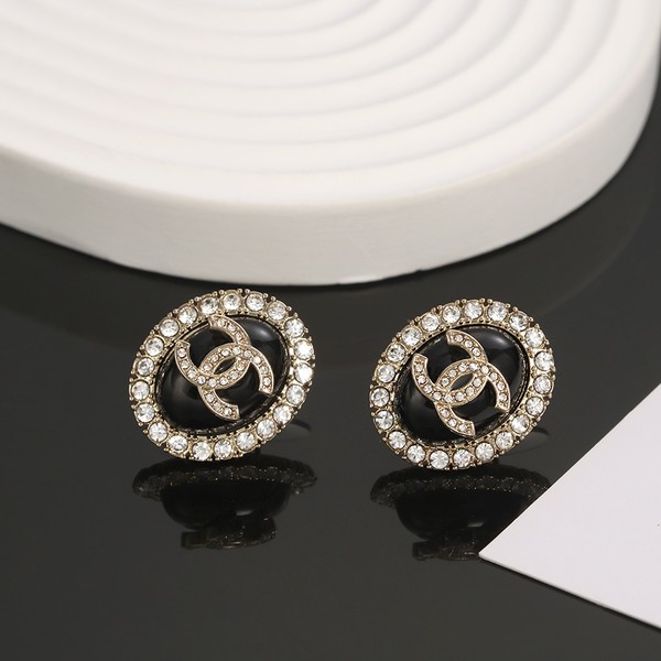 Chanel Jewelry Earring Black 925 Silver C720055