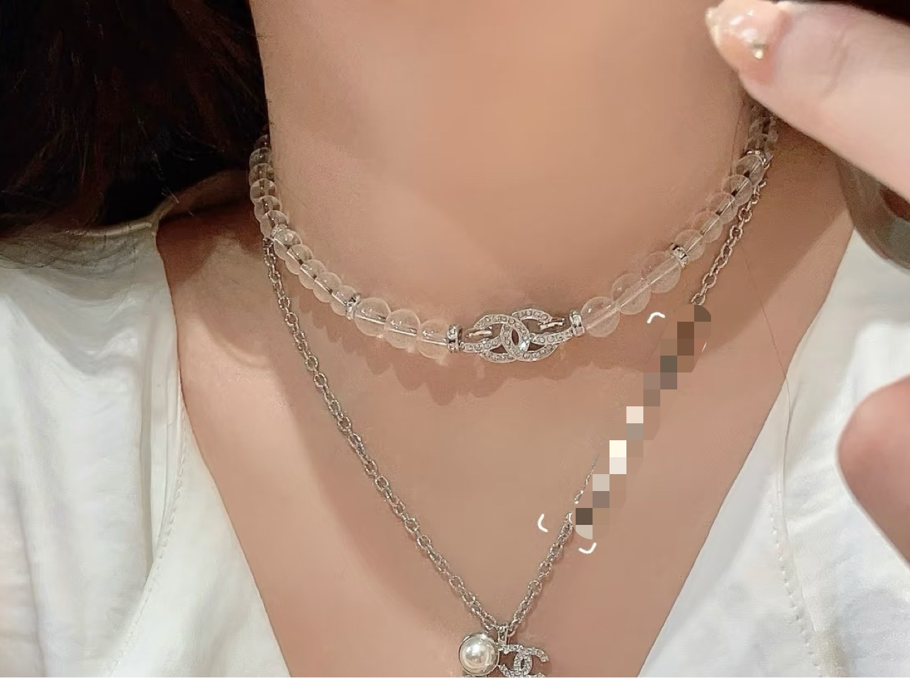  项链Chanel 小香 双c项链 代购级别 一比一打造 ❗️除了惊艳还是惊艳，巨美巨好看，巨巨重工，巨