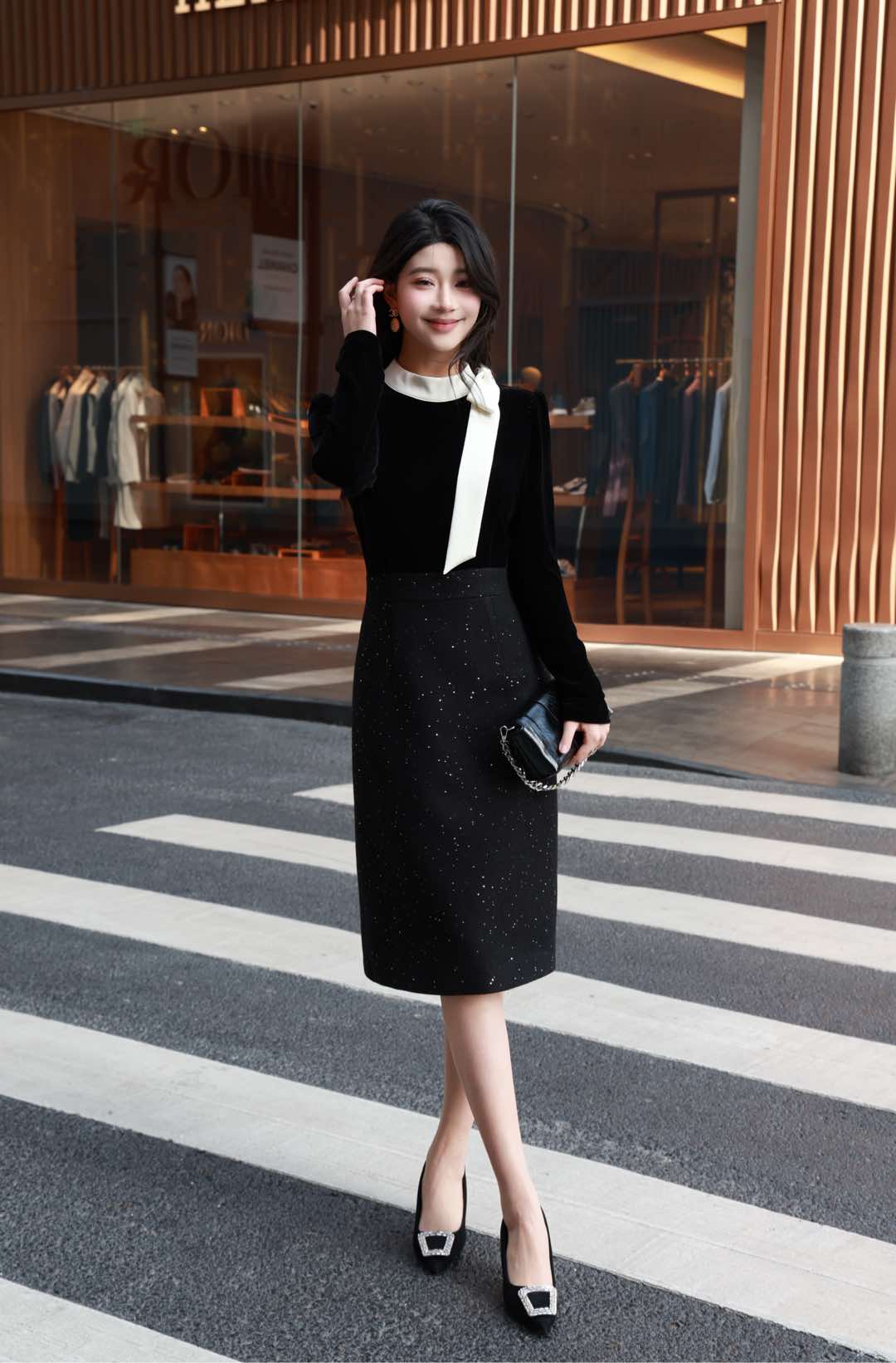 p587 Support for exchange, high-end, high-quality women’s dress, with a little fragrance. “S-XL,” - 图片 5