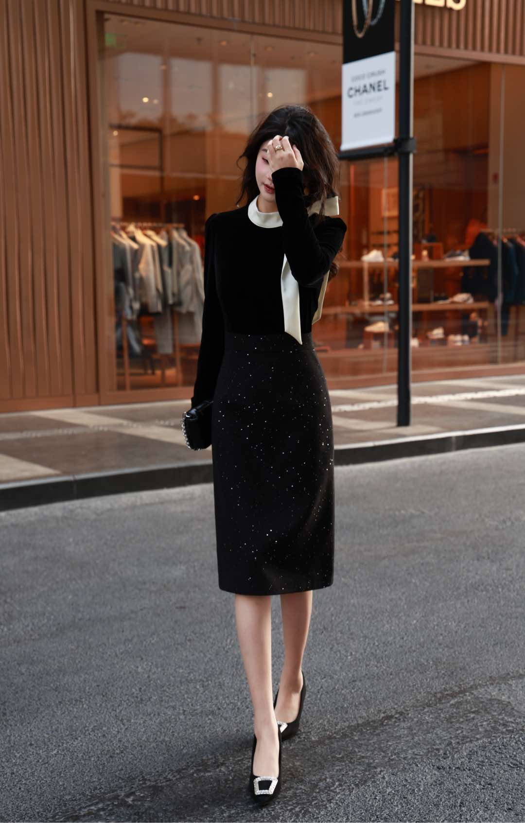 p587 Support for exchange, high-end, high-quality women’s dress, with a little fragrance. “S-XL,” - 图片 4