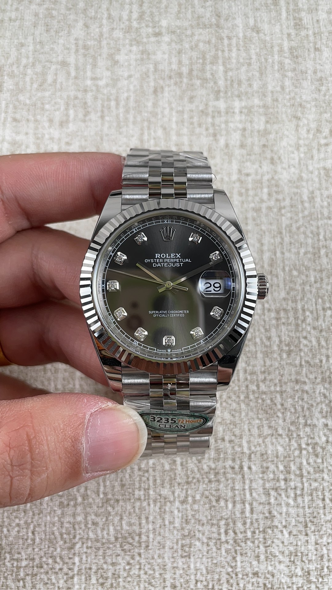 NO:157156,Factory C!  Rolex Gray Diamond Log!  ,,rolex19860909C厂！劳力士灰钻丁日志！,,rolex,Watch