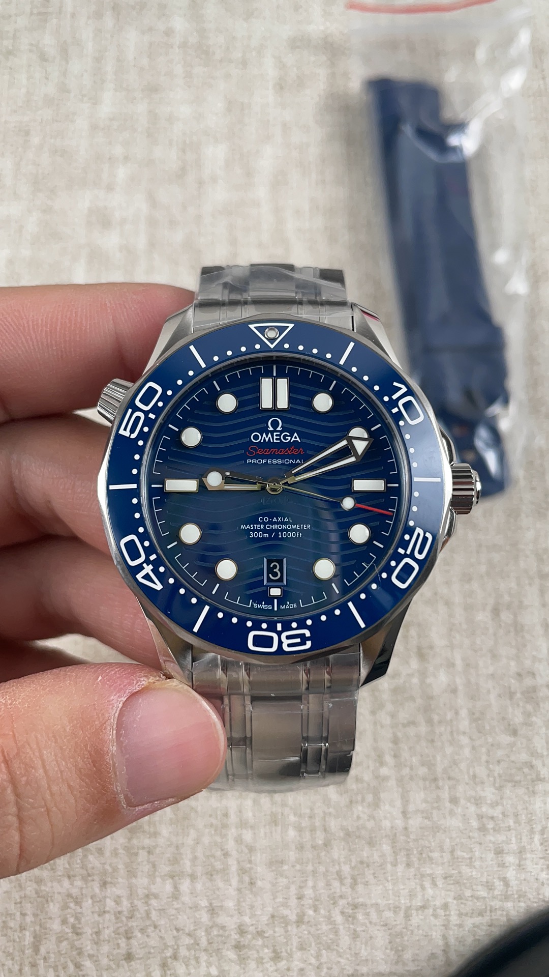 NO:157223,VS!  Omega Seahorse Blue!  , omega19860909VS！欧米茄海马蓝色！,,omega,Watch