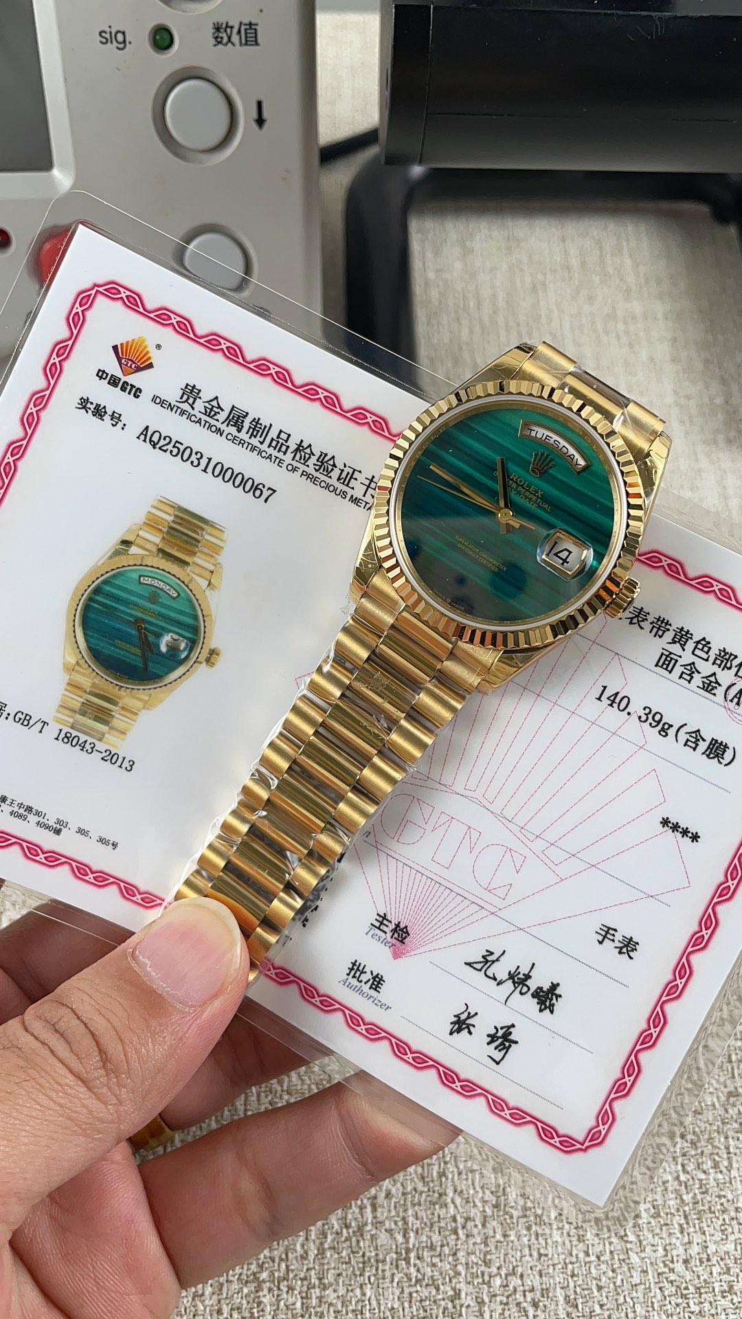 NO:157382,Original single Rolex log turquoise gold package!  ,,rolex19860909原单劳力士日志绿松石包金！,,rolex,Watch