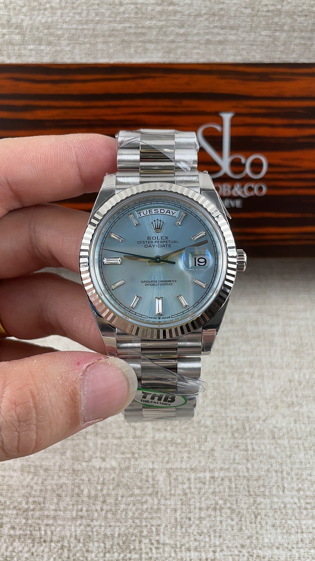 NO:157462,THB!  Rolex Week Ice Blue Log Series!  ,,rolex19860909THB！劳力士星期冰蓝日志系列！,,rolex,Watch