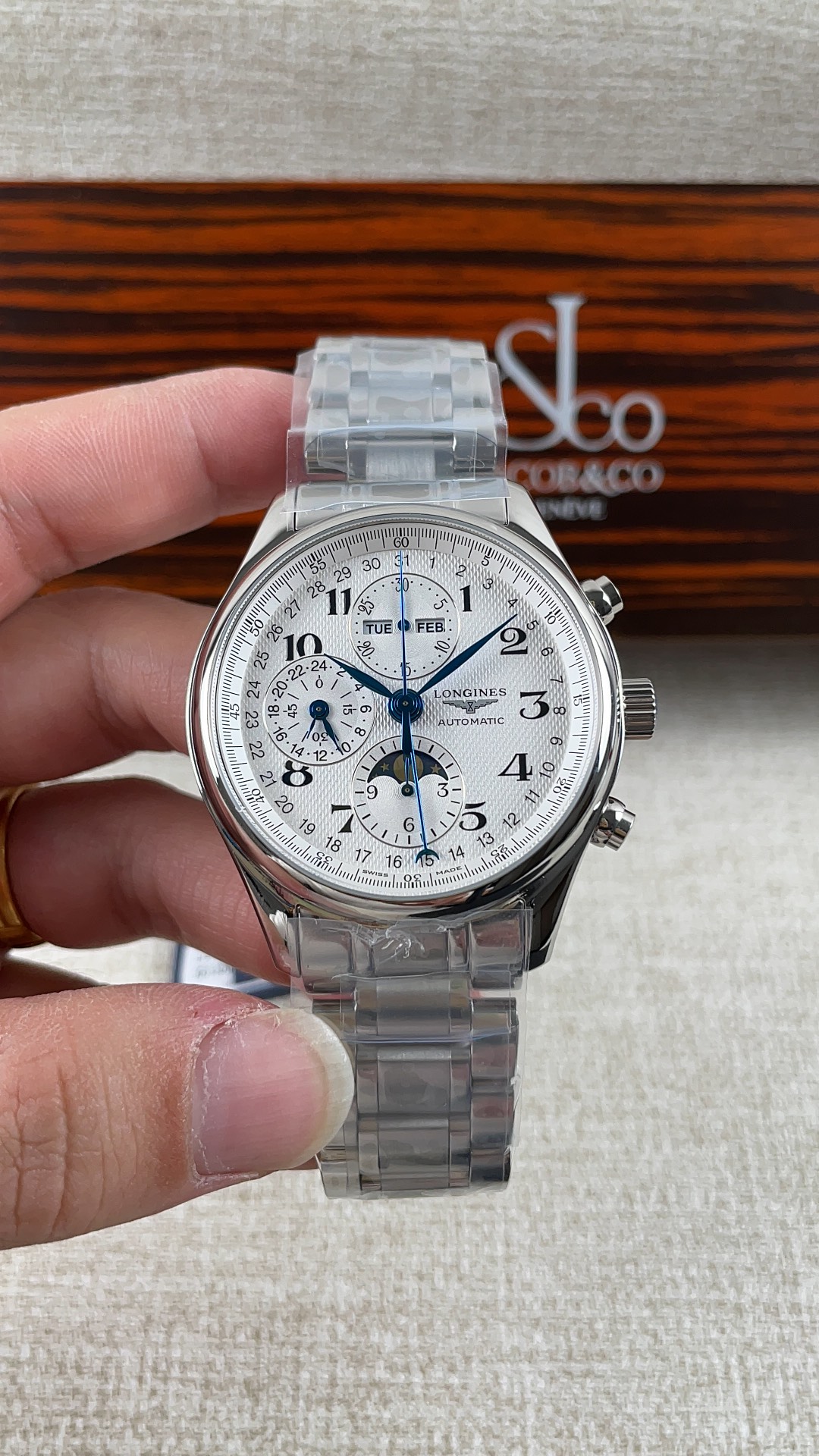 NO:157513,GS!  Longines Moon Phase Eight Needles Series!  , longines19860909GS！浪琴月相八针系列！,,longines,Watch